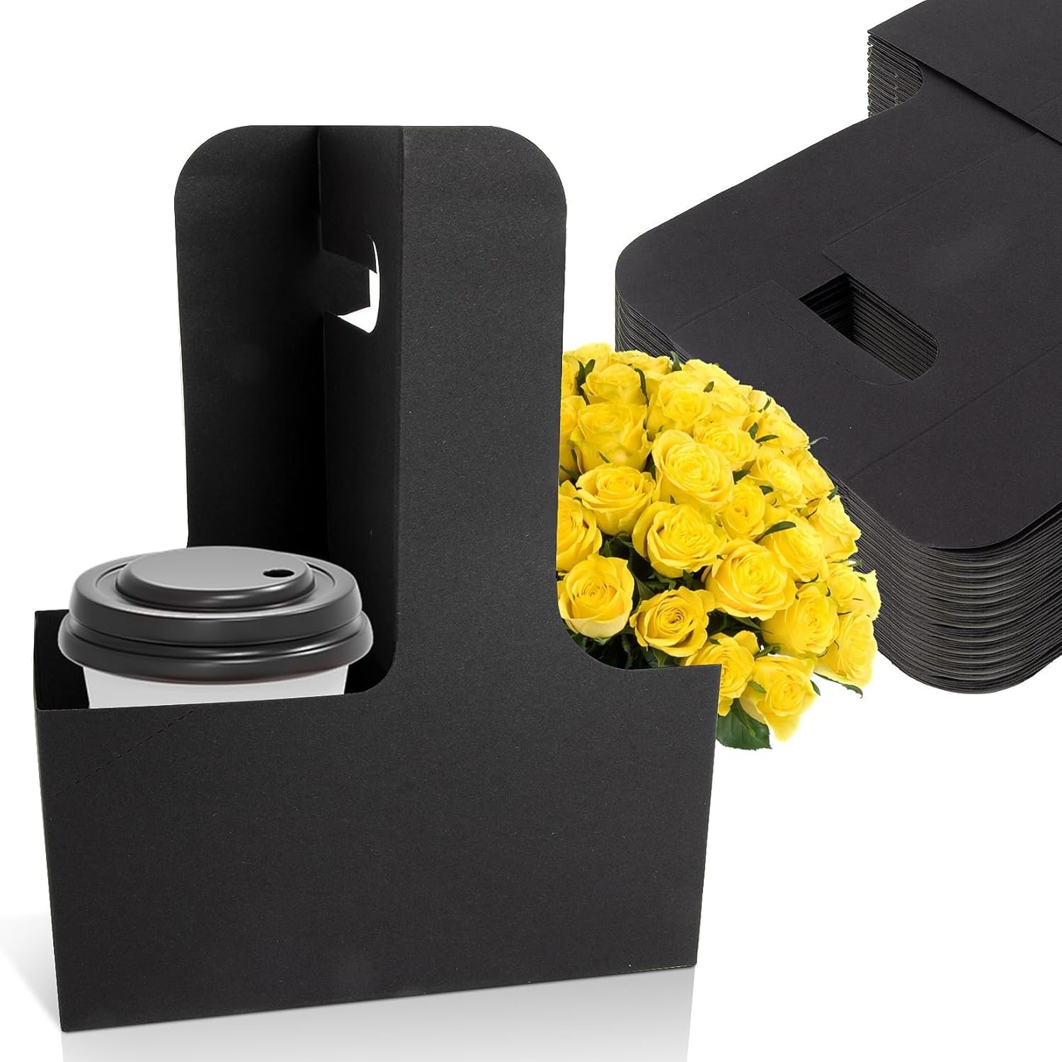 Grossiste de support à boissons - Porte-gobelets en papier à usage unique pour 12 tasses, fournisseur de caddies à boissons robustes pour livraison de boissons chaudes et froides avec logo personnalisé.