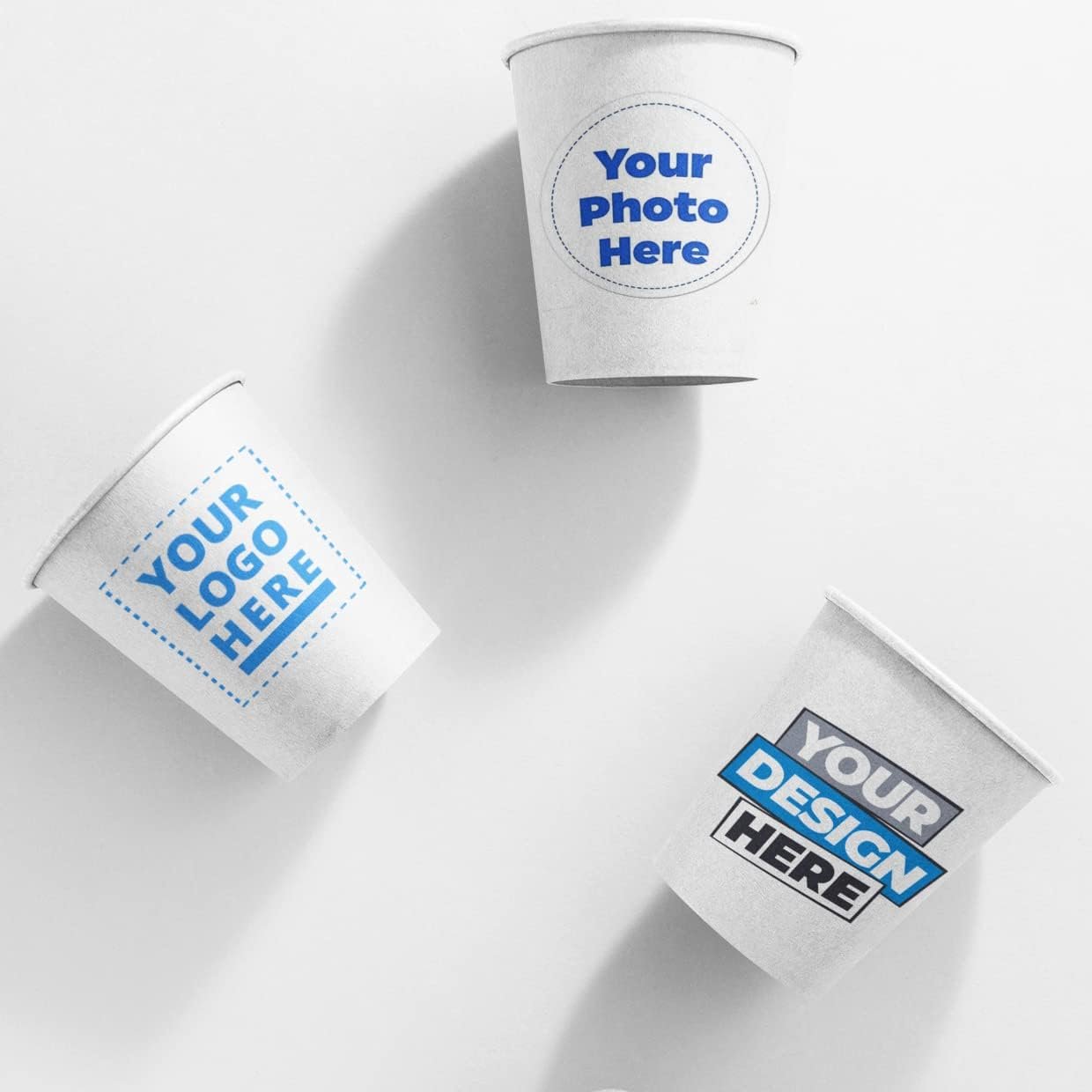 Grossiste en Cups à Papier Personnalisés – Tasses en Papier Personnalisées avec Logo pour Boissons Chaudes et Froides – Fabricant de Cups Robustes et Fiables (12oz - 50 Pièces) en Vrac.