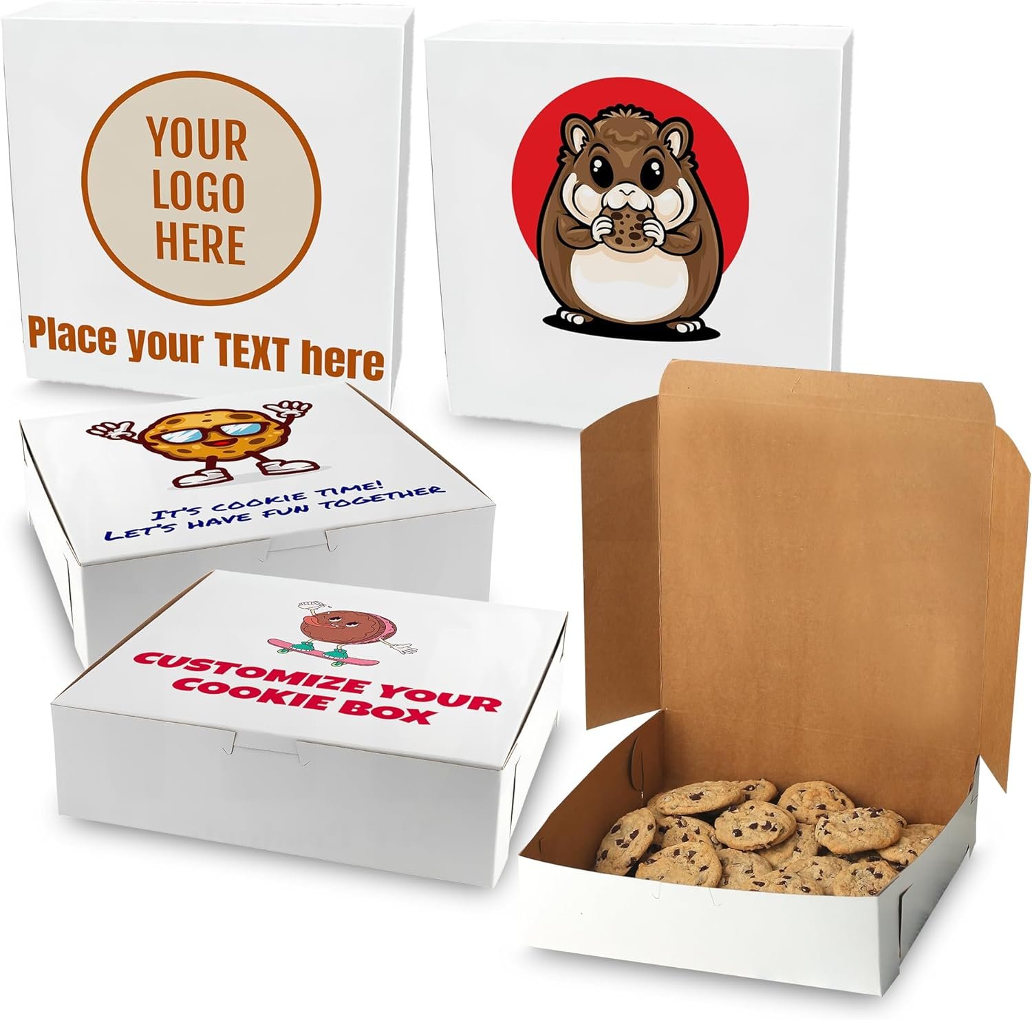 Grossiste en boîtes à pâtisserie personnalisées - Boîtes blanches personnalisables pour gâteaux, biscuits et tartes 9