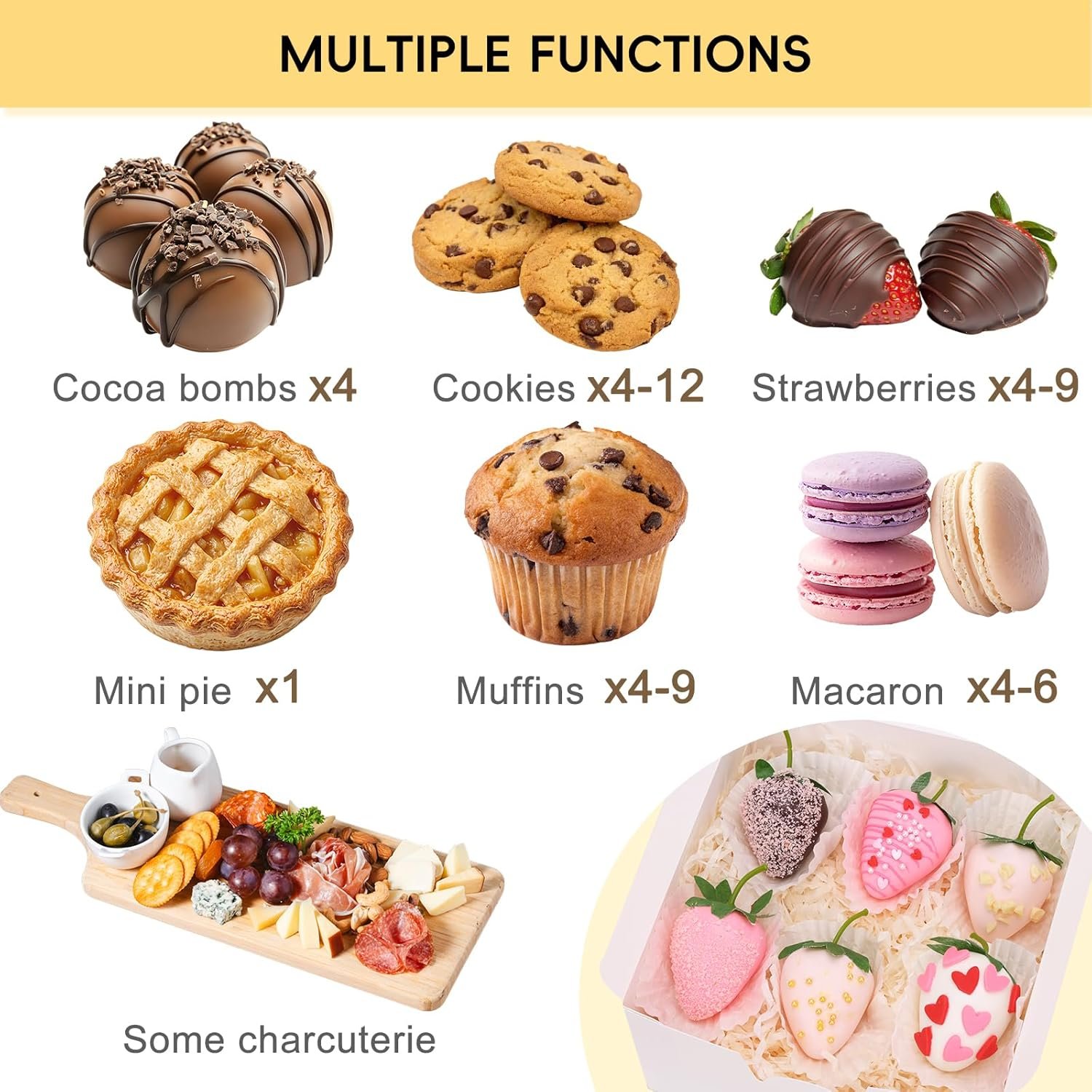 Grossiste Boîtes à Gâteaux 16pcs avec Fenêtre 6x6x3 pouces, Parfaites pour Treats, Chocolats, Cupcakes, Pâtisseries, Logo Personnalisé, Fournisseur en Vente en Gros