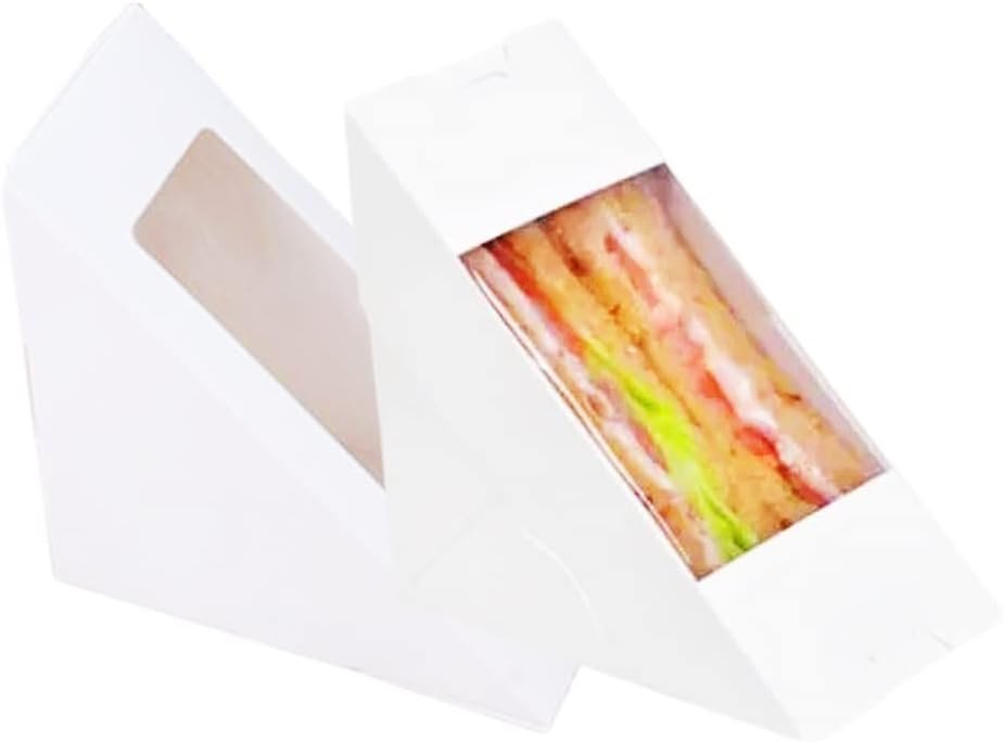 Grossiste en Vrac, boîtes à sandwich éco-responsables avec fenêtre pour service de restauration, logo personnalisé (100 pièces, taille moyenne, blanc) Grossiste en Vrac, boîtes à sandwich éco-responsables avec fenêtre pour service de restauration, logo personnalisé (100 pièces, taille moyenne, blanc)