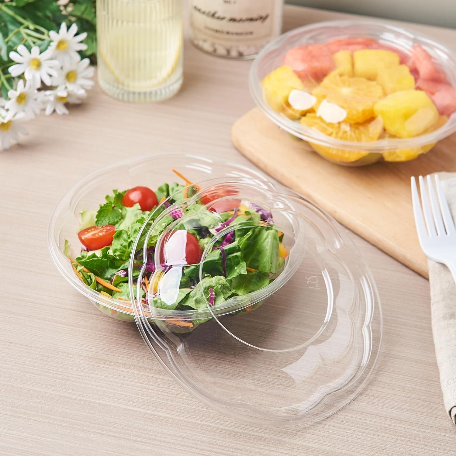 Grossiste de contenants à emporter, saladiers en plastique transparent de 50 ensembles de 18 oz avec couvercles hermétiques pour fruits, quinoa, déjeuner et préparation de repas, fournisseur de solutions de service en gros, OEM. Grossiste de contenants à emporter, saladiers en plastique transparent de 50 ensembles de 18 oz avec couvercles hermétiques pour fruits, quinoa, déjeuner et préparation de repas, fournisseur de solutions de service en gros, OEM.