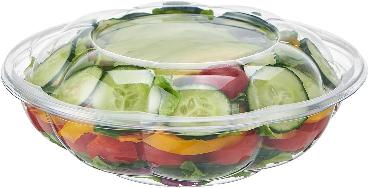 Grossiste de contenants à emporter, saladiers en plastique transparent de 50 ensembles de 18 oz avec couvercles hermétiques pour fruits, quinoa, déjeuner et préparation de repas, fournisseur de solutions de service en gros, OEM.