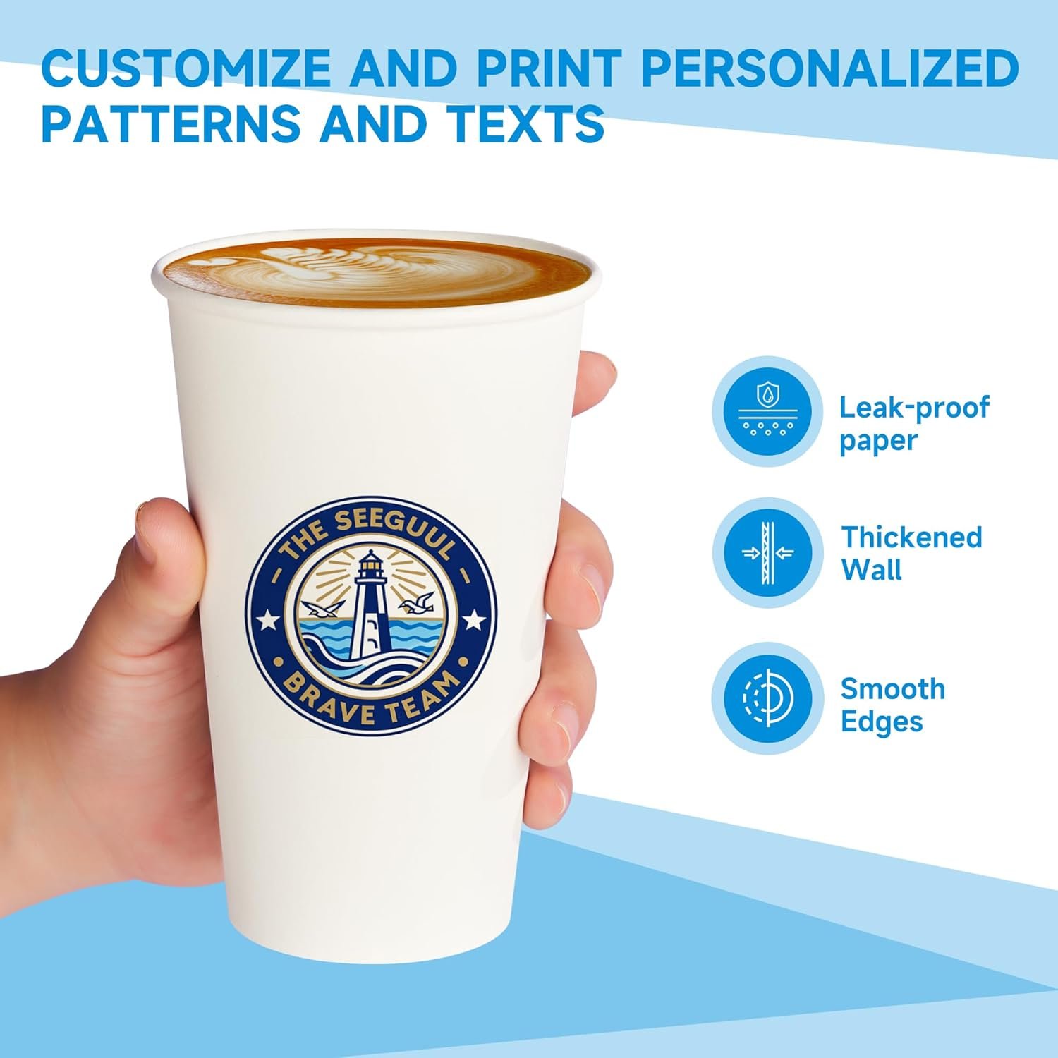 Grossiste 8 oz 12 oz 16 oz Gobelets en papier personnalisés, Marque Blanche avec logo/photo/texte, Fournisseur de gobelets jetables pour bureaux, fêtes et événements de mariage. Grossiste 8 oz 12 oz 16 oz Gobelets en papier personnalisés, Marque Blanche avec logo/photo/texte, Fournisseur de gobelets jetables pour bureaux, fêtes et événements de mariage.