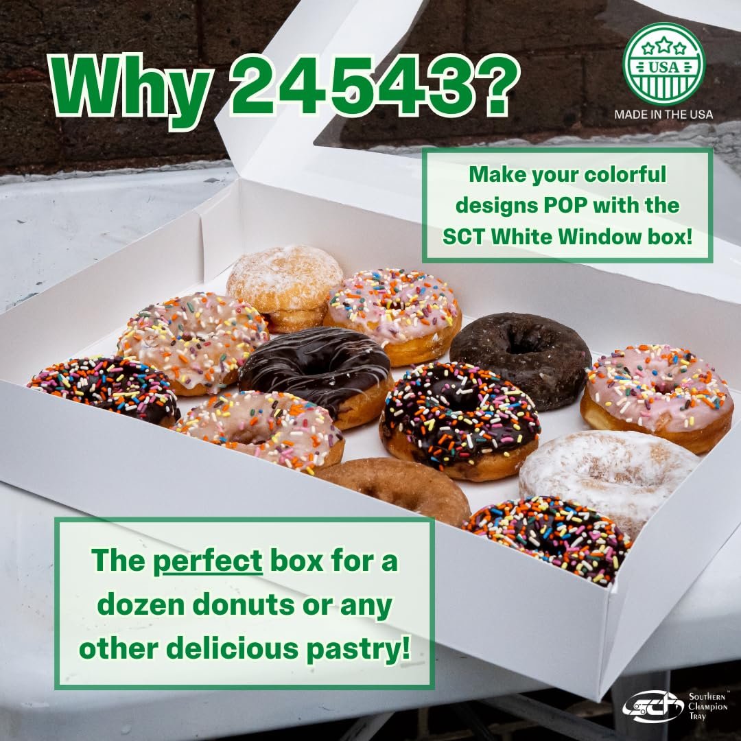 Grossiste en Vrac Boîte à Gâteaux Blanche avec Fenêtre (100 pièces) 16x12x2.5, Fournisseur de Contenants Pop-Up pour Gâteaux, Cookie Box à Usage Unique, Logo Personnalisé, Boîte à Beignets 24543