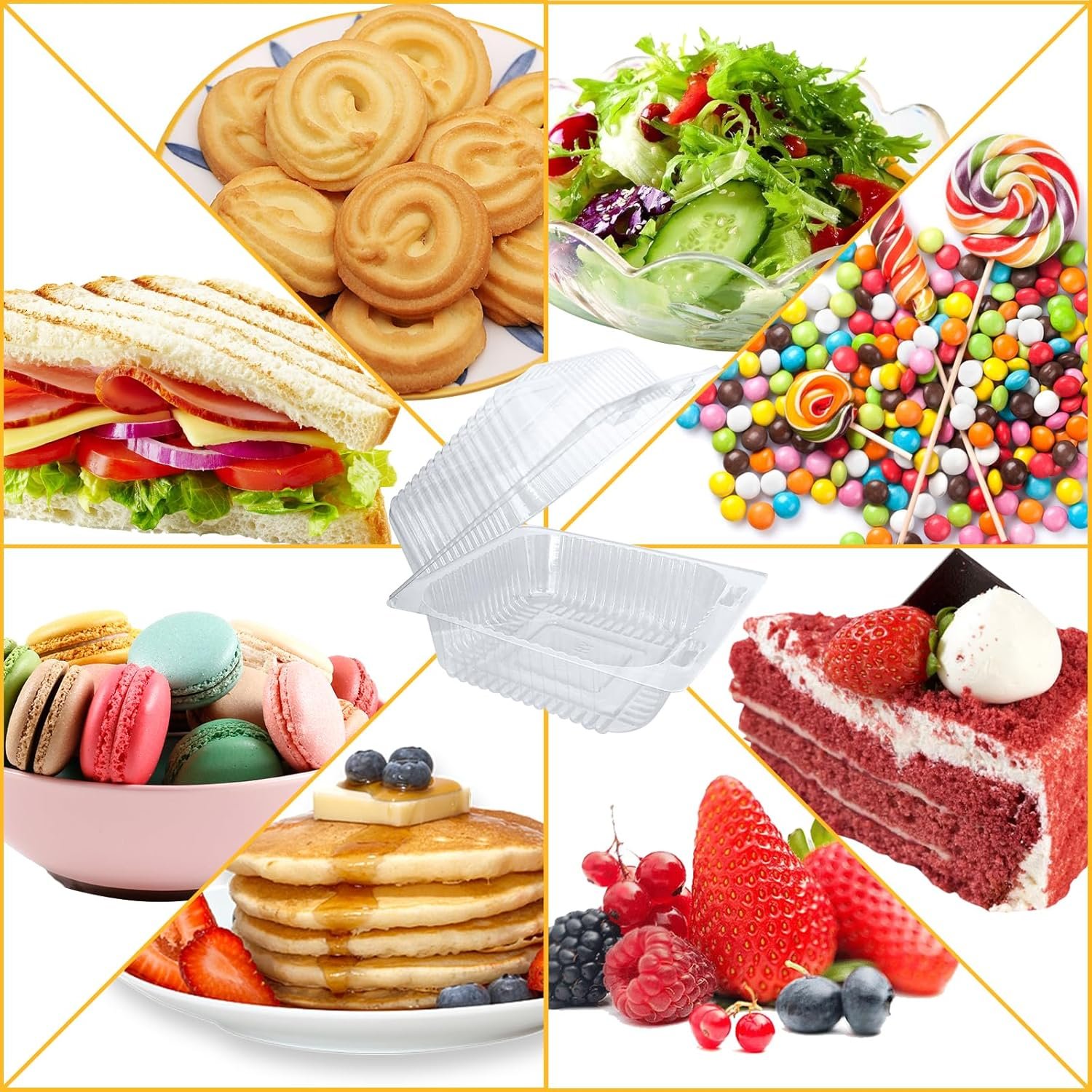 Conteneurs alimentaires en plastique transparent, 200 Pcs, 5.3x4.7x2.8 pouces, vente en gros, fabricant de boîtes alimentaires à charnières carrées, traîneaux à emporter avec couvercles transparents, logo personnalisé. Conteneurs alimentaires en plastique transparent, 200 Pcs, 5.3x4.7x2.8 pouces, vente en gros, fabricant de boîtes alimentaires à charnières carrées, traîneaux à emporter avec couvercles transparents, logo personnalisé.