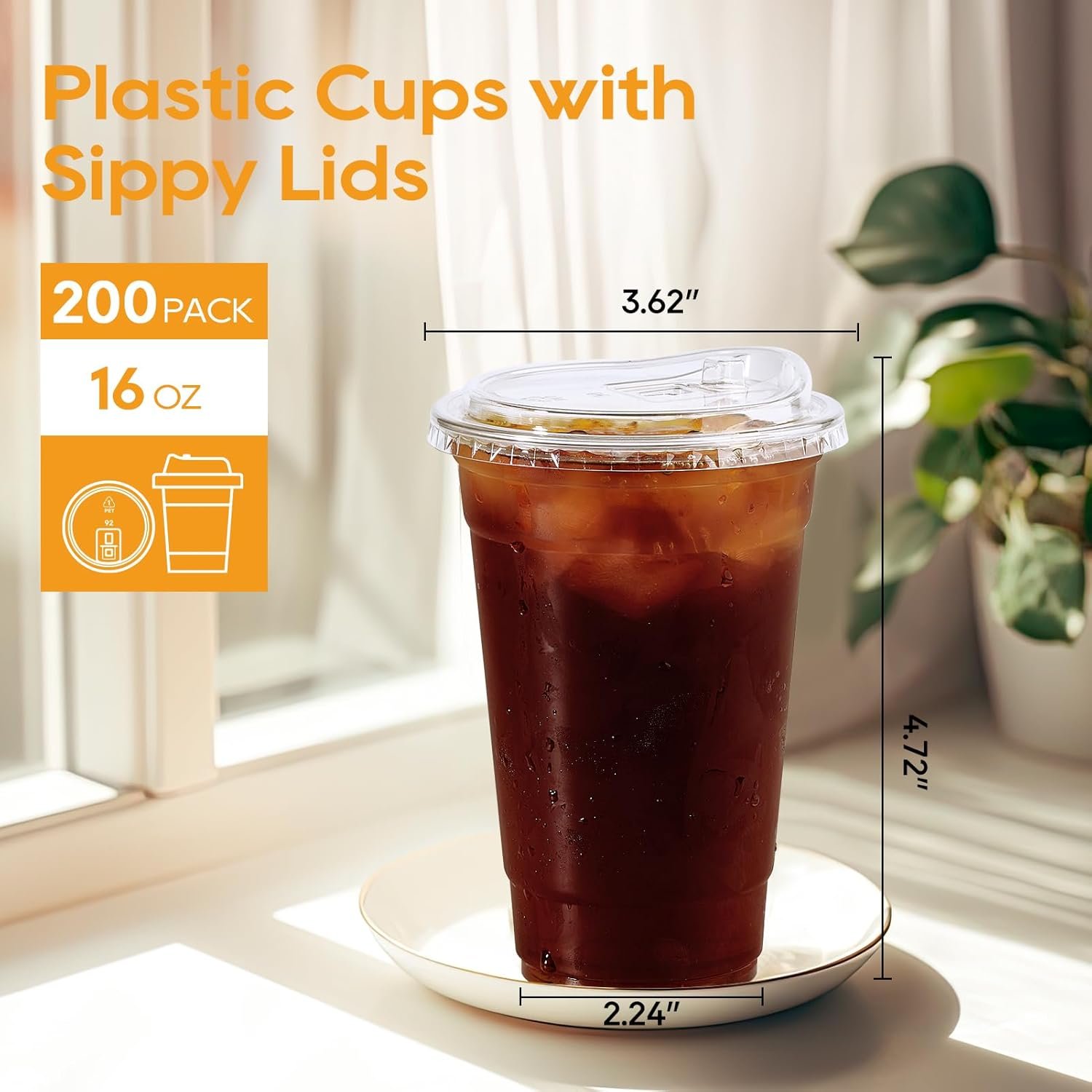 Grossiste de gobelets en plastique transparents 16 oz avec couvercles anti-paille, usinés pour boissons froides telles que café glacé et smoothies, OEM en vrac pour un service pratique.