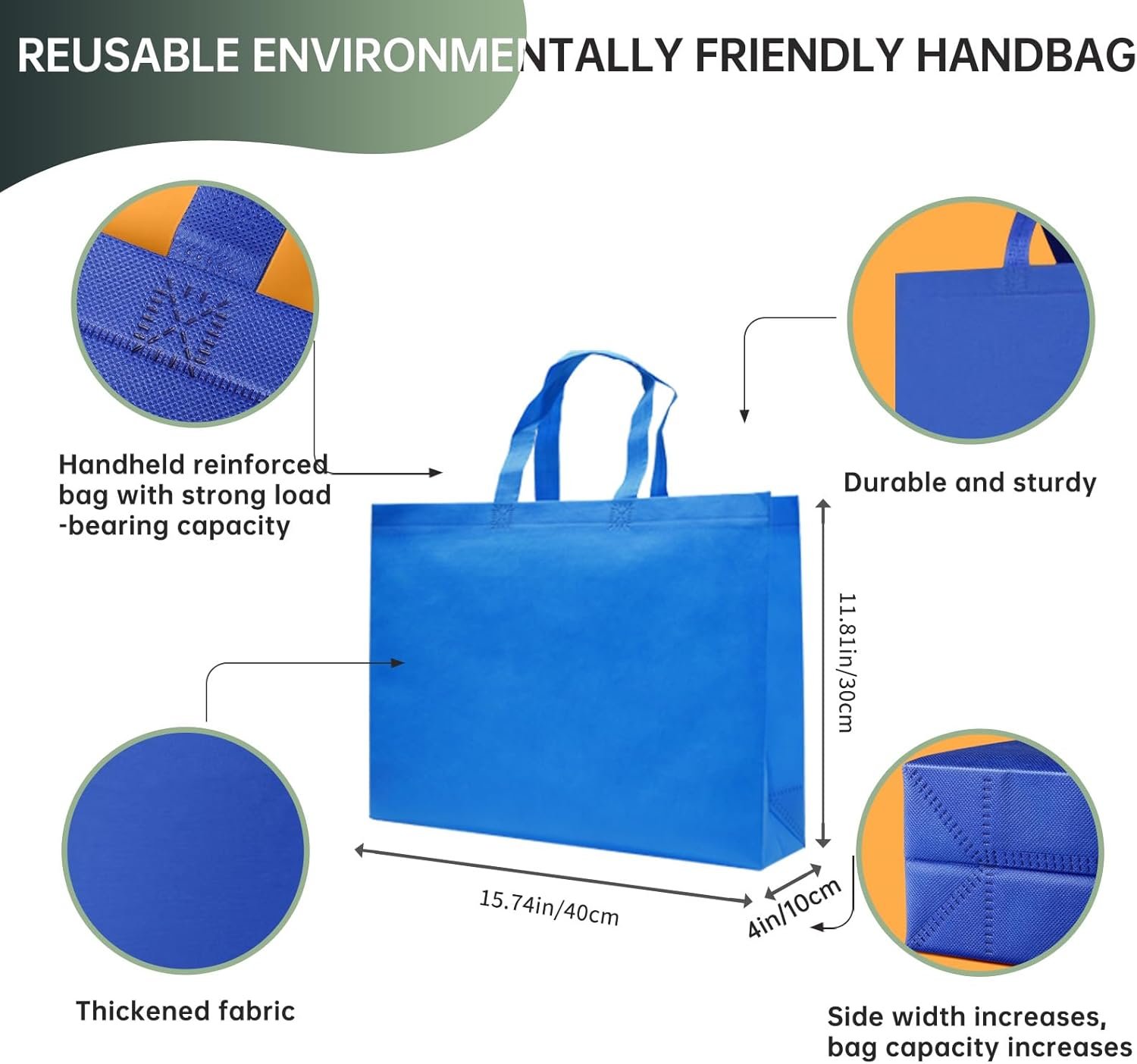 100 sacs de shopping réutilisables - Grossiste en sacs personnalisés avec logo pour publicité commerciale et promotions, idéal pour les fabricants de sacs en gros.