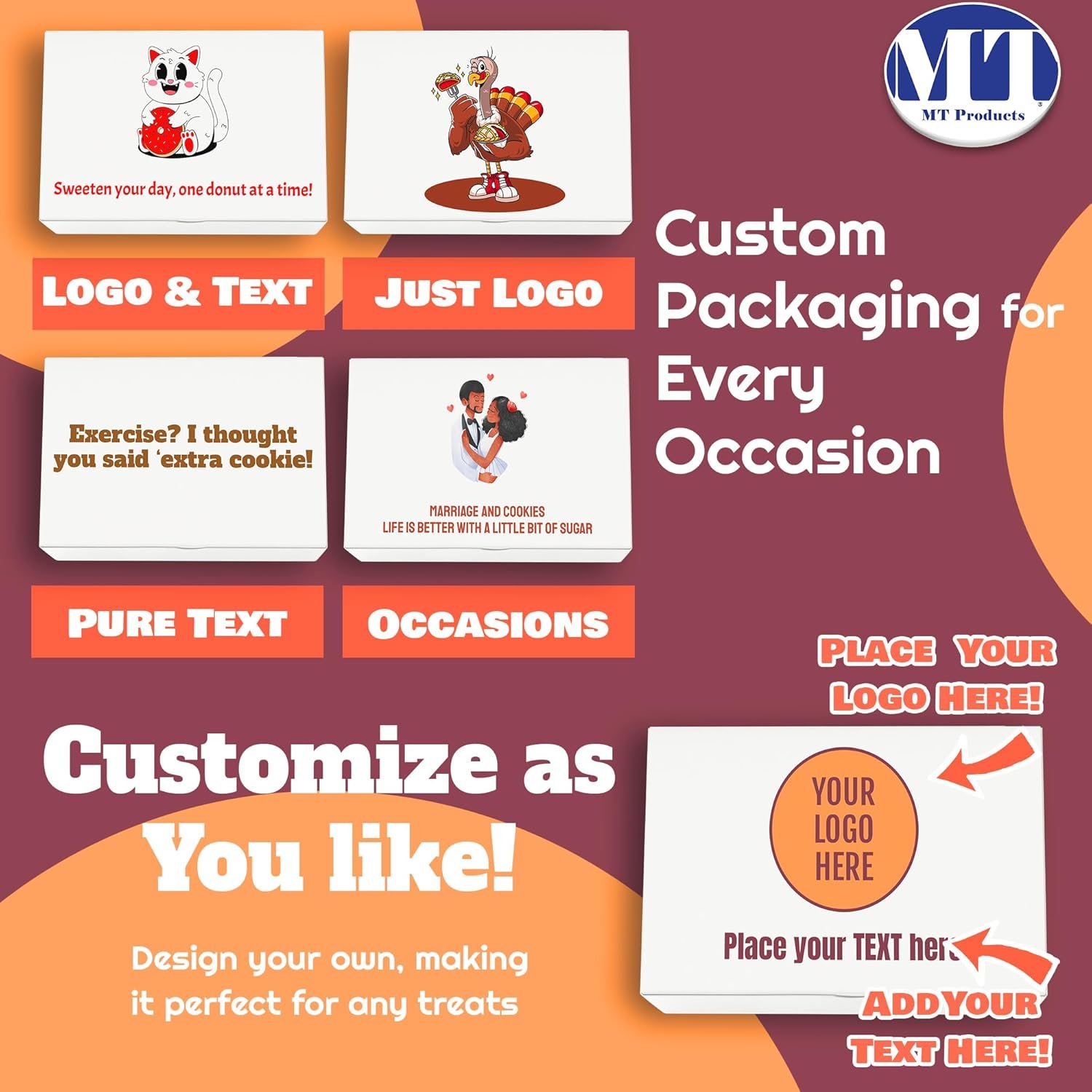 Grossiste en Boîtes à Pâtisserie Personnalisées - Boîtes à Cupcakes Blanches de 8