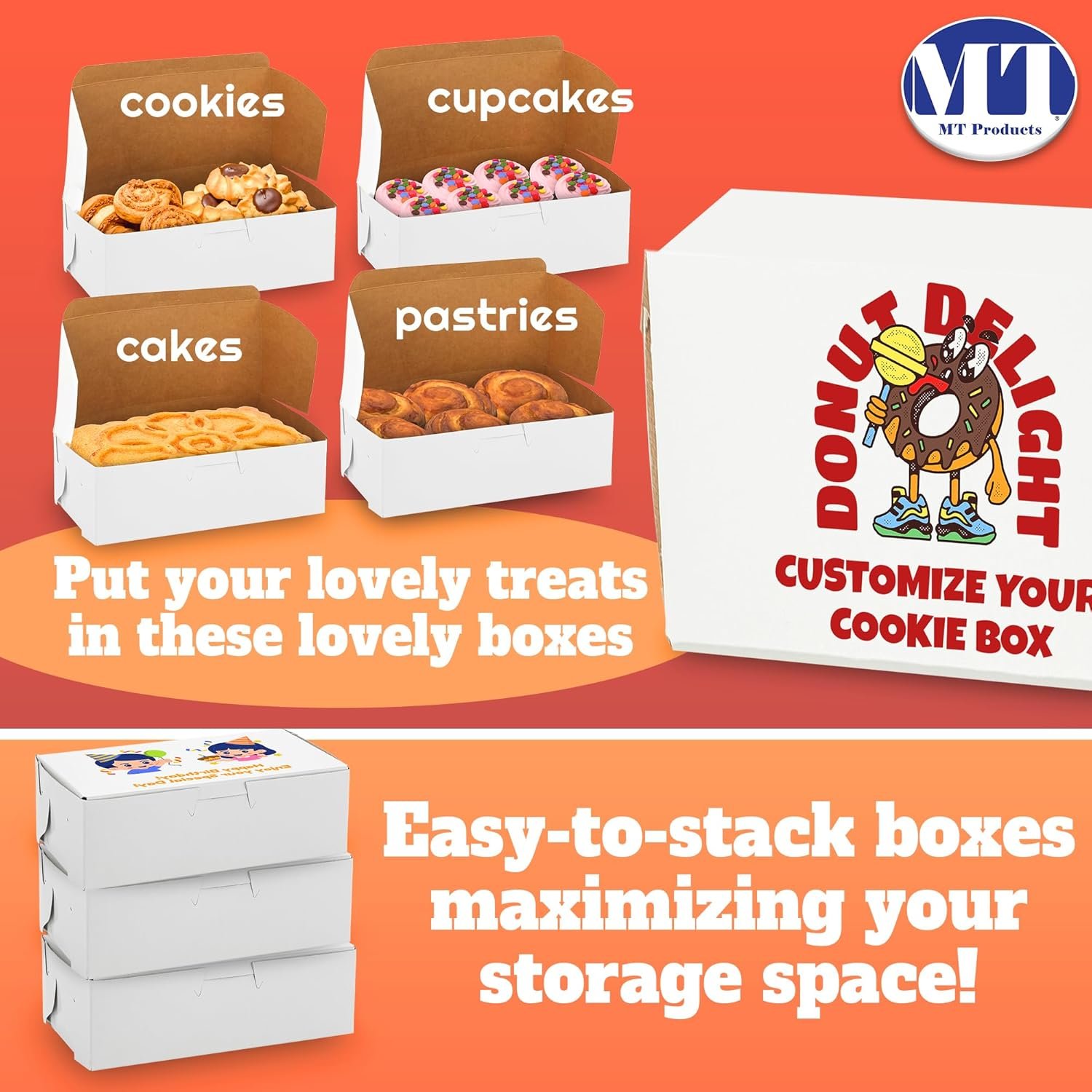 Grossiste en Boîtes à Pâtisserie Personnalisées - Boîtes à Cupcakes Blanches de 8