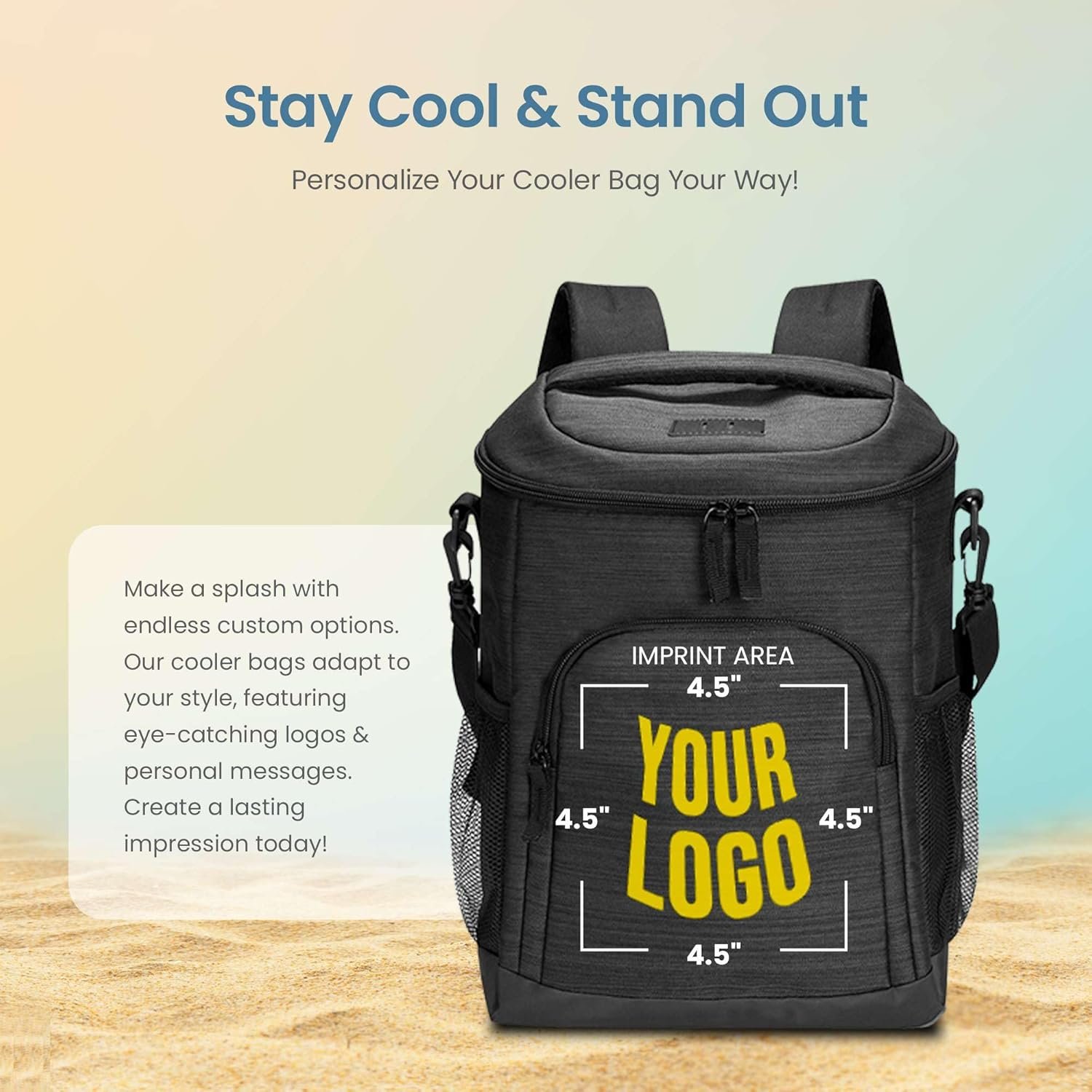 Grossiste Sac de Glacière Personnalisé - Sac Isotherme Personnalisable pour Événements d'Entreprise ou Cadeaux - Fabricant de Sac Isotherme Étanche, Capacité de 24 Canettes de Bière - 15x10x7 - Marque Blanche 123