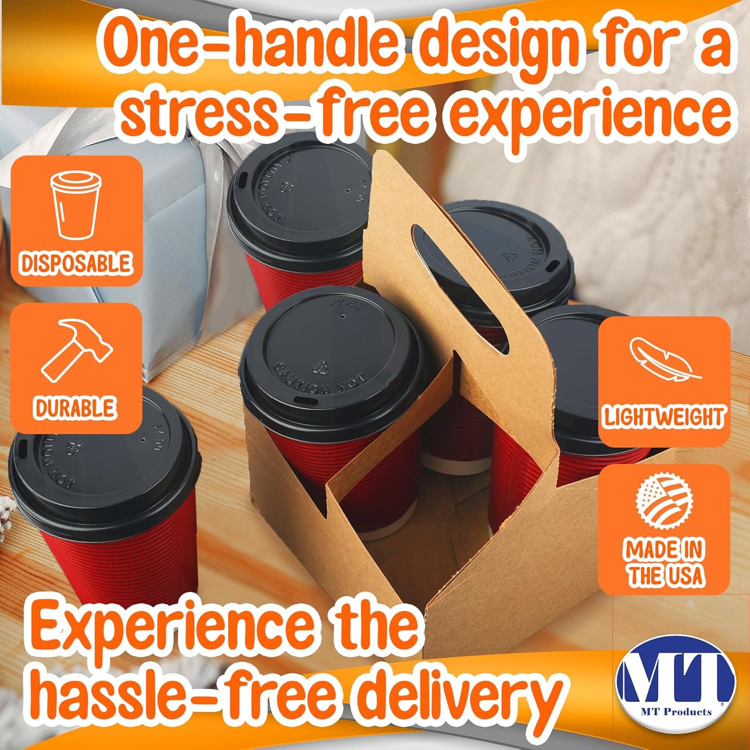 Grossiste Support de Boissons Jetable 4 Gobelets 6,5