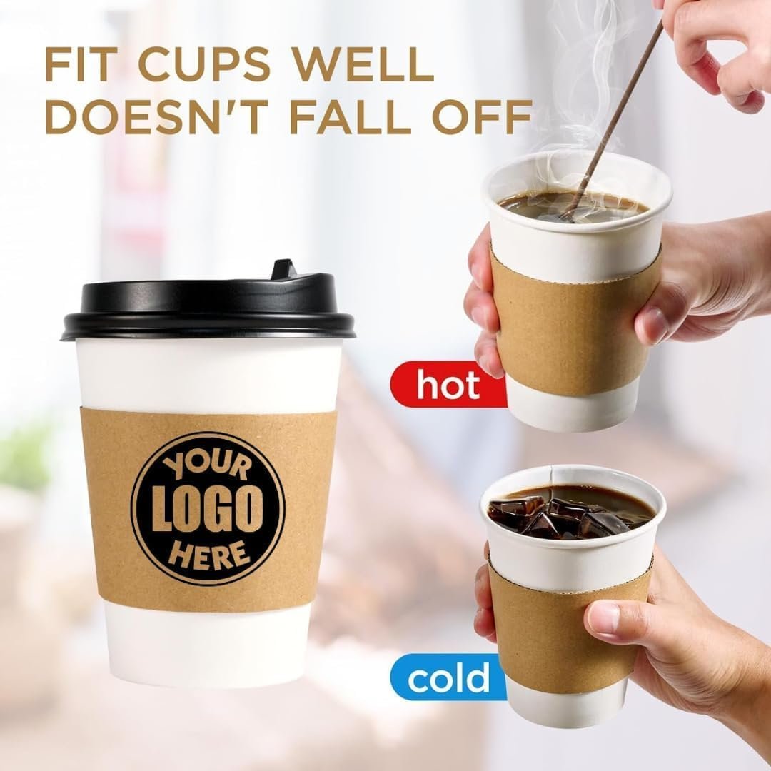 Grossiste en gobelets à café en papier jetables de 12 à 20 oz avec manchons kraft personnalisés et impression couleur pleine, 100 pcs, Fournisseur OEM. Grossiste en gobelets à café en papier jetables de 12 à 20 oz avec manchons kraft personnalisés et impression couleur pleine, 100 pcs, Fournisseur OEM.