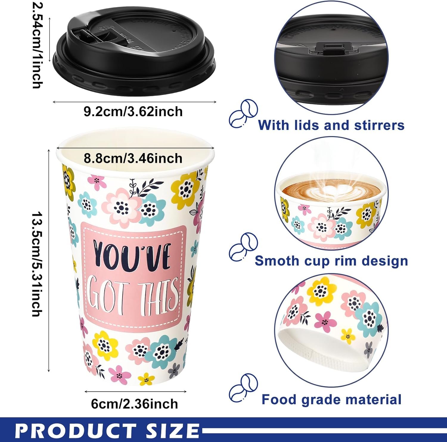 Grossiste 100 gobelets en papier jetables de 16 oz avec couvercles, idéal pour café, thé, eau, ou jus, logo personnalisé disponible, fournisseur pour boissons chaudes et froides en gros.