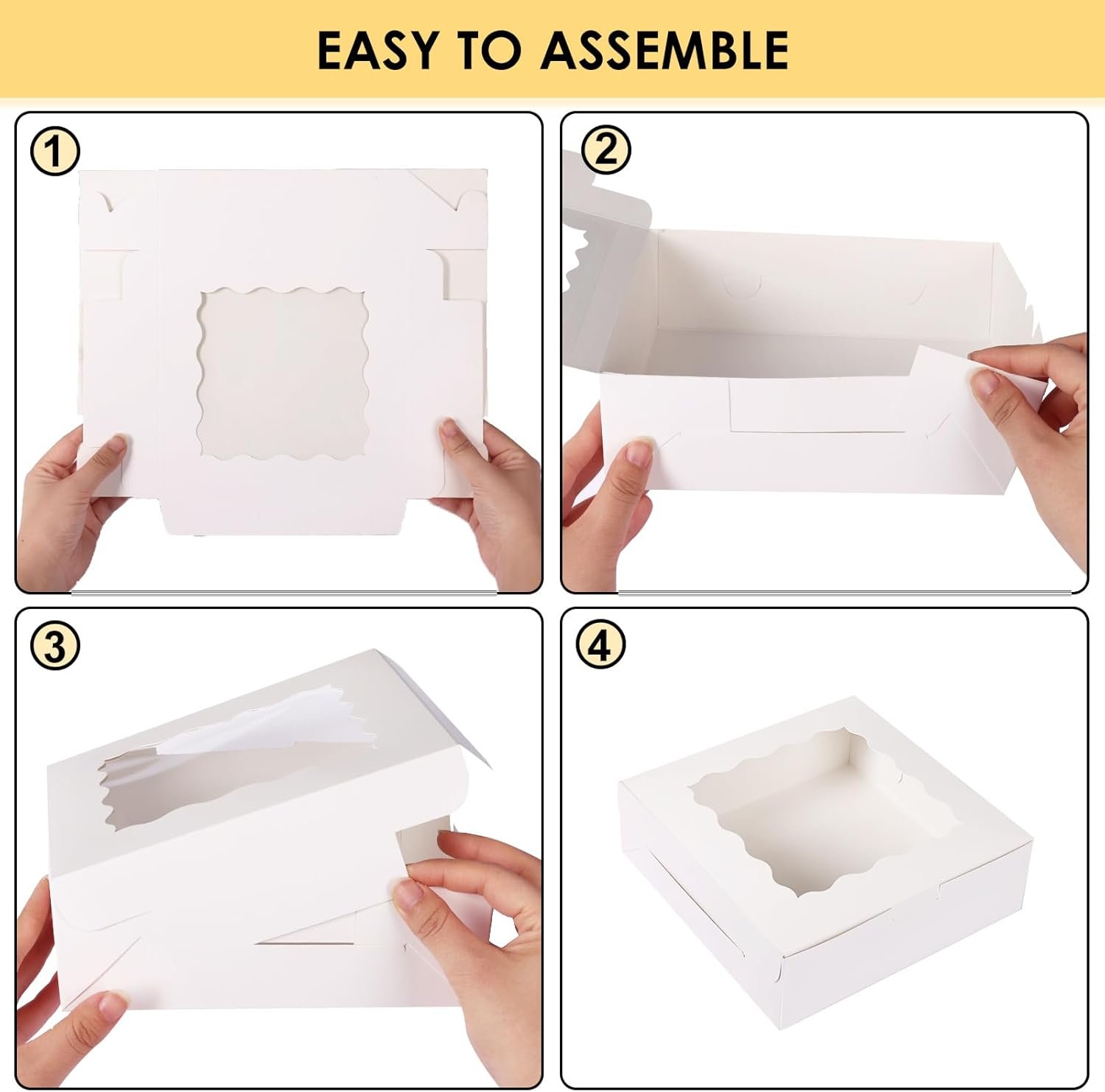 Grossiste en Vrac Boîtes à Gâteaux 30pcs 8x8x2.5 avec Fenêtre pour Donuts et Chocolats, Logo Personnalisé, Fabriquant de Contenants Blancs à Pâtisseries. Grossiste en Vrac Boîtes à Gâteaux 30pcs 8x8x2.5 avec Fenêtre pour Donuts et Chocolats, Logo Personnalisé, Fabriquant de Contenants Blancs à Pâtisseries.