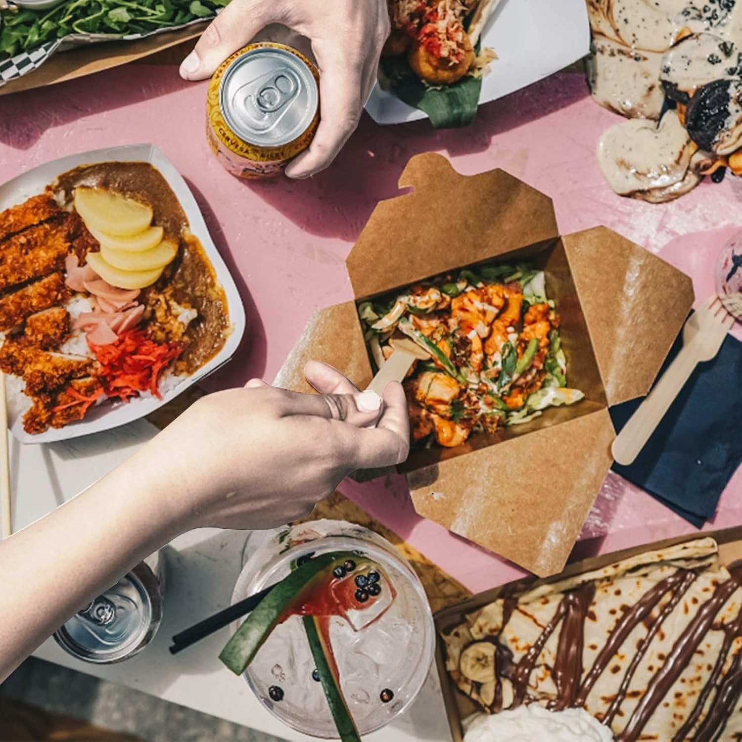 Grossiste 70Oz 50Pcs Contenants Alimentaires Jetables, Fournisseur de Boîtes en Kraft à Emporter Microwavable et Réfrigérateur, Logo Personnalisé (70OZ-50PACK) Grossiste 70Oz 50Pcs Contenants Alimentaires Jetables, Fournisseur de Boîtes en Kraft à Emporter Microwavable et Réfrigérateur, Logo Personnalisé (70OZ-50PACK)