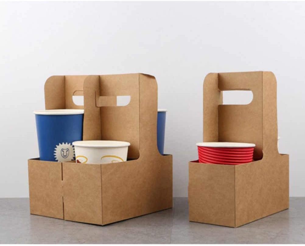 Grossiste transporteur de boissons en papier avec poignée 2 cup 200 unités - Fabricant d'emballages jetables - Logo Personnalisé disponible