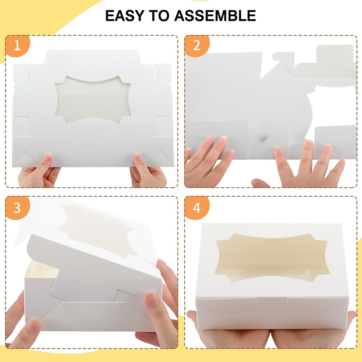 Grossiste de Boîtes à Cookies 50pcs avec Fenêtre 8x6x2,5 pouces, Pour Chocolats Recouverts de Fraises et Muffins, Fabricant de Boîtes de Pâtisserie en Vrac, Logo Personnalisé Grossiste de Boîtes à Cookies 50pcs avec Fenêtre 8x6x2,5 pouces, Pour Chocolats Recouverts de Fraises et Muffins, Fabricant de Boîtes de Pâtisserie en Vrac, Logo Personnalisé