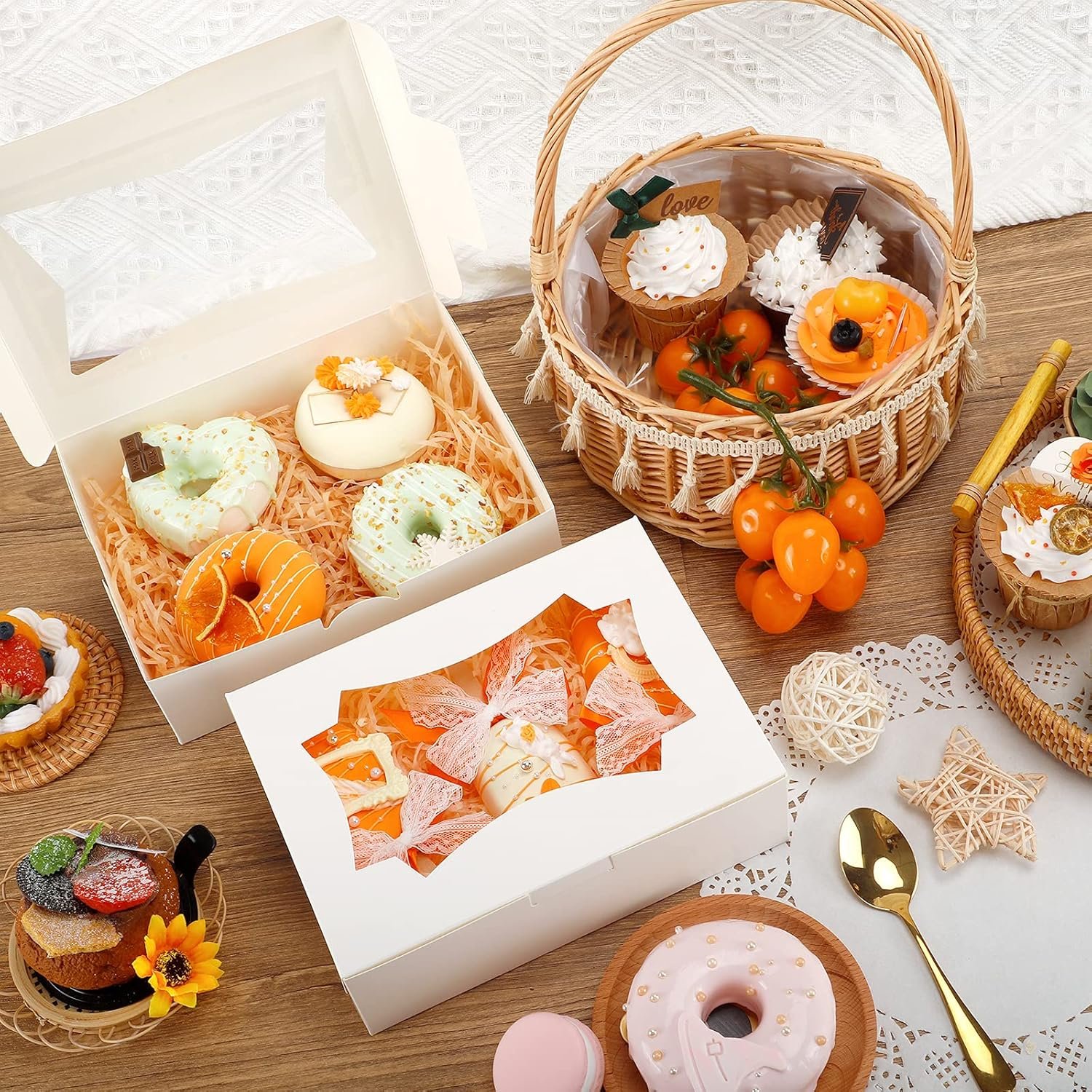 Grossiste de Boîtes à Cookies 50pcs avec Fenêtre 8x6x2,5 pouces, Pour Chocolats Recouverts de Fraises et Muffins, Fabricant de Boîtes de Pâtisserie en Vrac, Logo Personnalisé Grossiste de Boîtes à Cookies 50pcs avec Fenêtre 8x6x2,5 pouces, Pour Chocolats Recouverts de Fraises et Muffins, Fabricant de Boîtes de Pâtisserie en Vrac, Logo Personnalisé