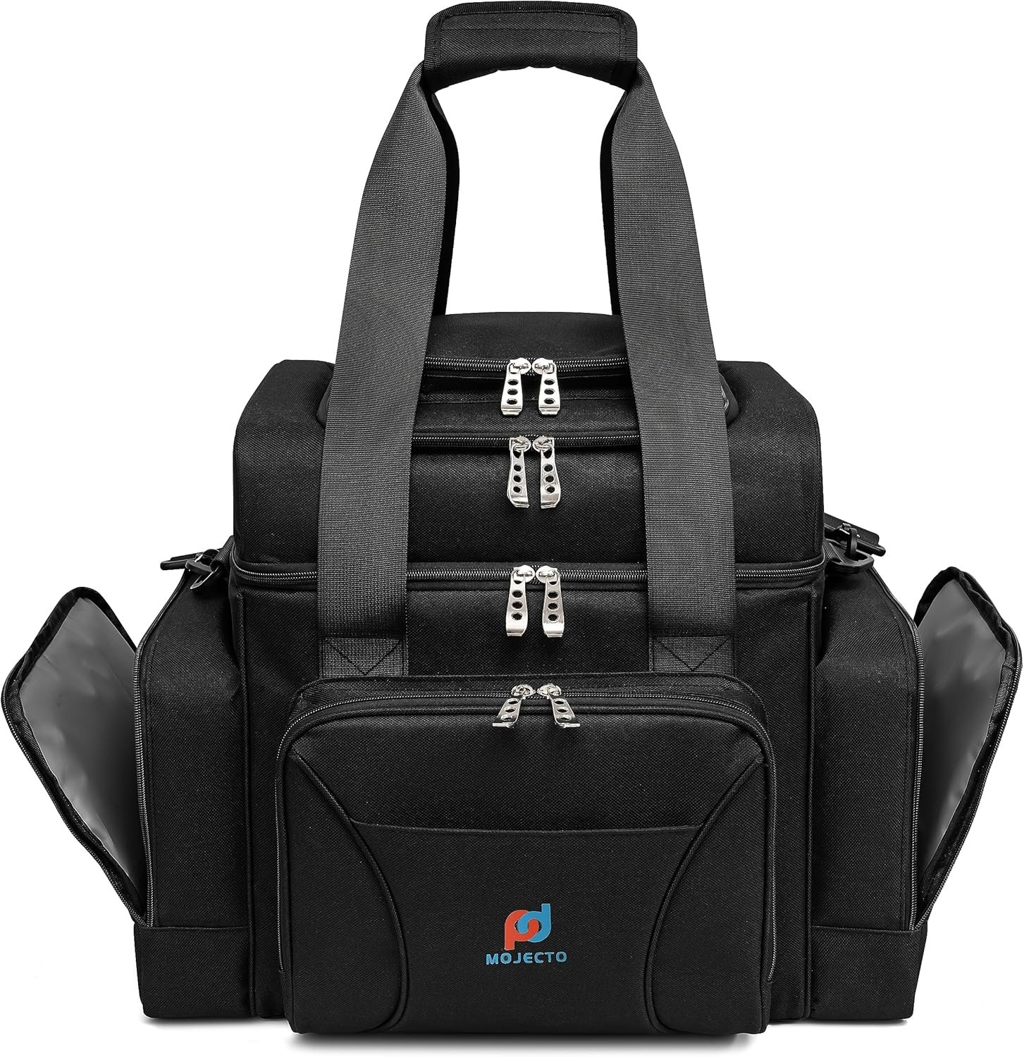 Grossiste Sac isotherme extra large (15x12,5x9 po) avec doublure rigide étanche, deux compartiments isolés, tissu résistant, isolation épaisse, coutures renforcées, poches multiples, zipper durable, pour OEM.