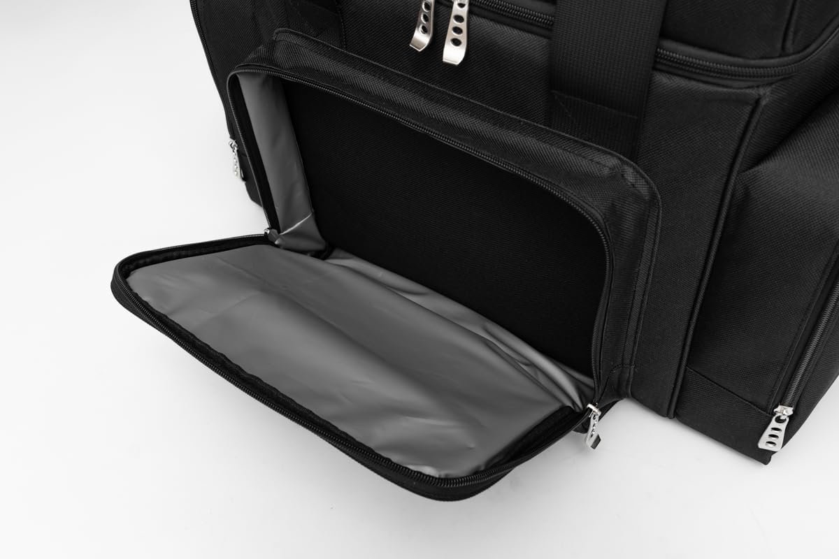 Grossiste Sac isotherme extra large (15x12,5x9 po) avec doublure rigide étanche, deux compartiments isolés, tissu résistant, isolation épaisse, coutures renforcées, poches multiples, zipper durable, pour OEM.