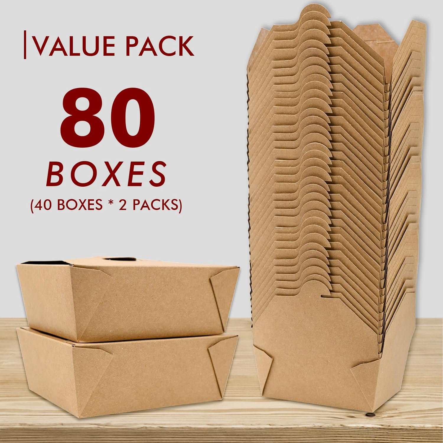Grossiste Contenants à Emporter en Kraft de 45 oz, 80 Pièces Microwavables, Résistants aux Fuites et à la Graisse, Personnalisés pour Déjeuner et Reste, Fabricant en Vrac.