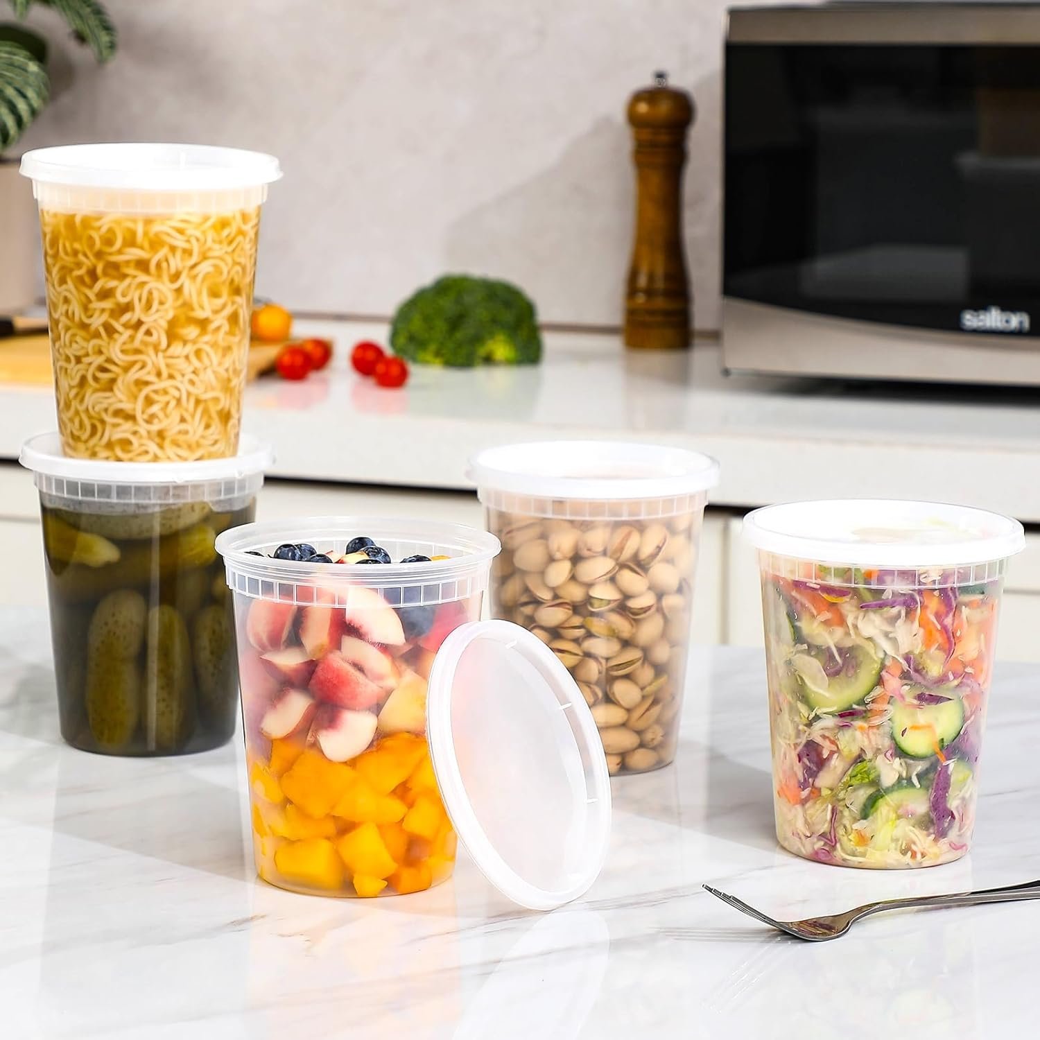 Grossiste Contenants alimentaires en plastique de 32 oz avec couvercles, fidèles à la marque, fabriqués par un fournisseur, récipient hermétique pour le stockage de soupe, sécurité au congélateur/lave-vaisselle/micro-ondes, idéal pour la préparation de repas à emporter. Grossiste Contenants alimentaires en plastique de 32 oz avec couvercles, fidèles à la marque, fabriqués par un fournisseur, récipient hermétique pour le stockage de soupe, sécurité au congélateur/lave-vaisselle/micro-ondes, idéal pour la préparation de repas à emporter.