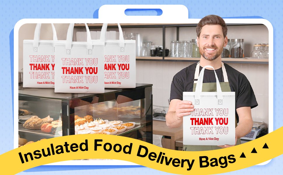 Grossiste de sacs isothermes 80 pcs pour livraison de nourriture 9.5 x 9.5 x 6 pouces, idéal pour le transport de nourriture chaude ou froide, avec possibilité de logo personnalisé, vente en gros pour cafés, pizzerias, traiteurs et pique-niques. Grossiste de sacs isothermes 80 pcs pour livraison de nourriture 9.5 x 9.5 x 6 pouces, idéal pour le transport de nourriture chaude ou froide, avec possibilité de logo personnalisé, vente en gros pour cafés, pizzerias, traiteurs et pique-niques.