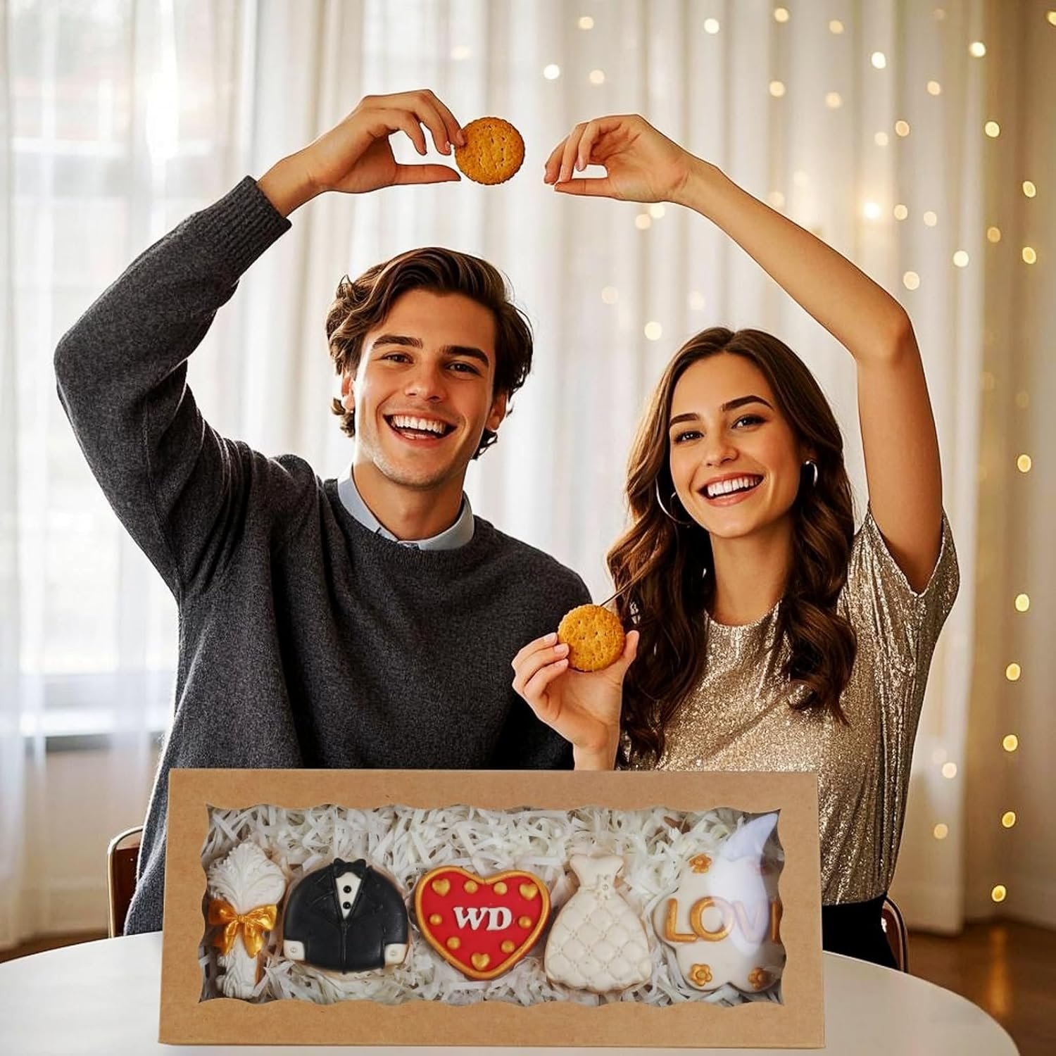 Grossiste 15PCS Boîtes de Pâtisserie Blanches avec Fenêtre 12x5x1.5 Pouces pour Cookies, Truffes au Chocolat, Macarons, Browines, et Gâteaux - Logo Personnalisé, Vente en Gros pour Noël, Saint-Valentin, Pâques et Fête des Mères. Grossiste 15PCS Boîtes de Pâtisserie Blanches avec Fenêtre 12x5x1.5 Pouces pour Cookies, Truffes au Chocolat, Macarons, Browines, et Gâteaux - Logo Personnalisé, Vente en Gros pour Noël, Saint-Valentin, Pâques et Fête des Mères.