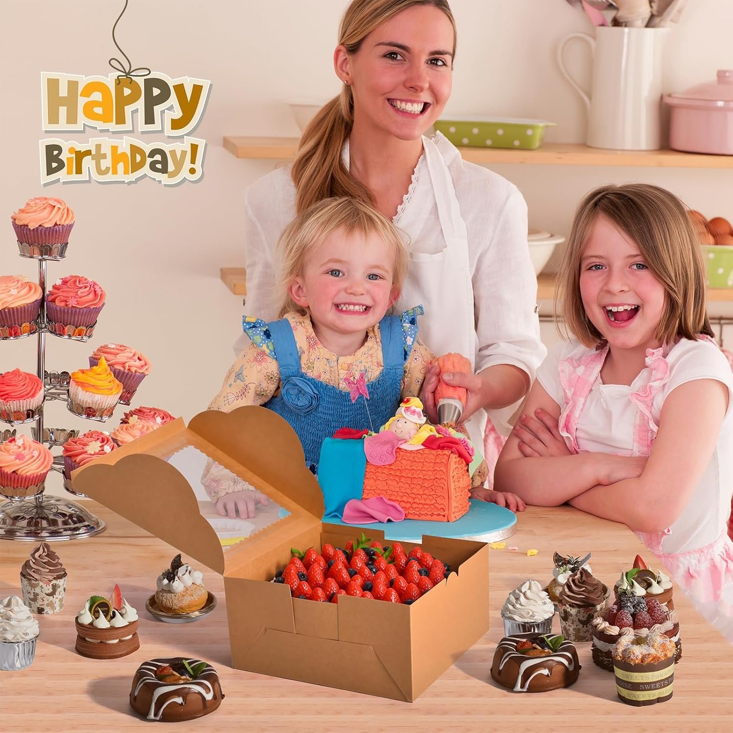 Grossiste 32Pcs Boîtes à Gâteau de 10 Pouces avec Plateaux à Gâteau, Boîtes de Pâtisserie 10x10x5 Pouces avec Fenêtre, OEM Fournisseur pour Anniversaire, Mariage en Vrac Grossiste 32Pcs Boîtes à Gâteau de 10 Pouces avec Plateaux à Gâteau, Boîtes de Pâtisserie 10x10x5 Pouces avec Fenêtre, OEM Fournisseur pour Anniversaire, Mariage en Vrac