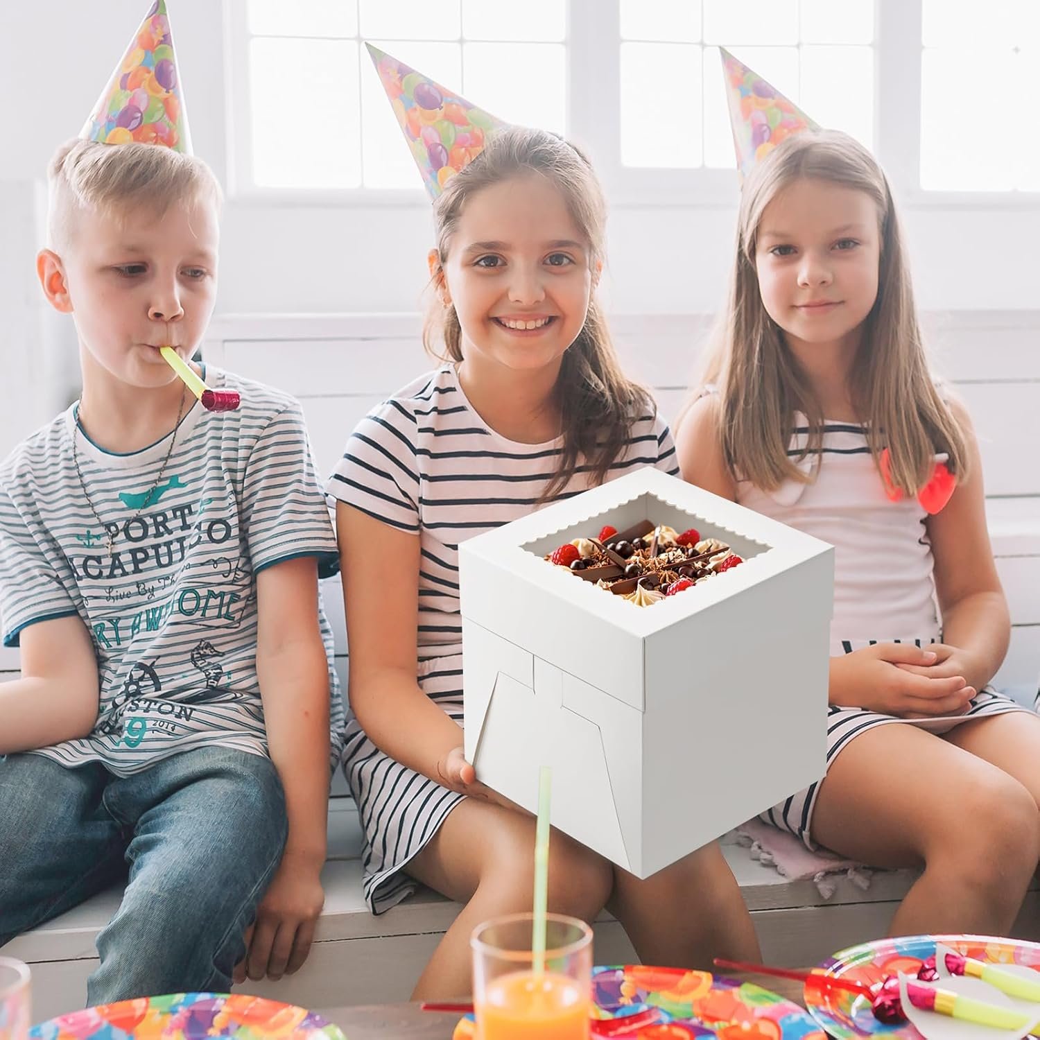 Vente en Gros de Boîtes à Gâteau 4 Pièces 8 x 8 x 8 Pouces avec Fenêtre et Autocollants, Fournisseur de Contenants à Gâteau Jetables pour Événements, Logo Personnalisé Vente en Gros de Boîtes à Gâteau 4 Pièces 8 x 8 x 8 Pouces avec Fenêtre et Autocollants, Fournisseur de Contenants à Gâteau Jetables pour Événements, Logo Personnalisé