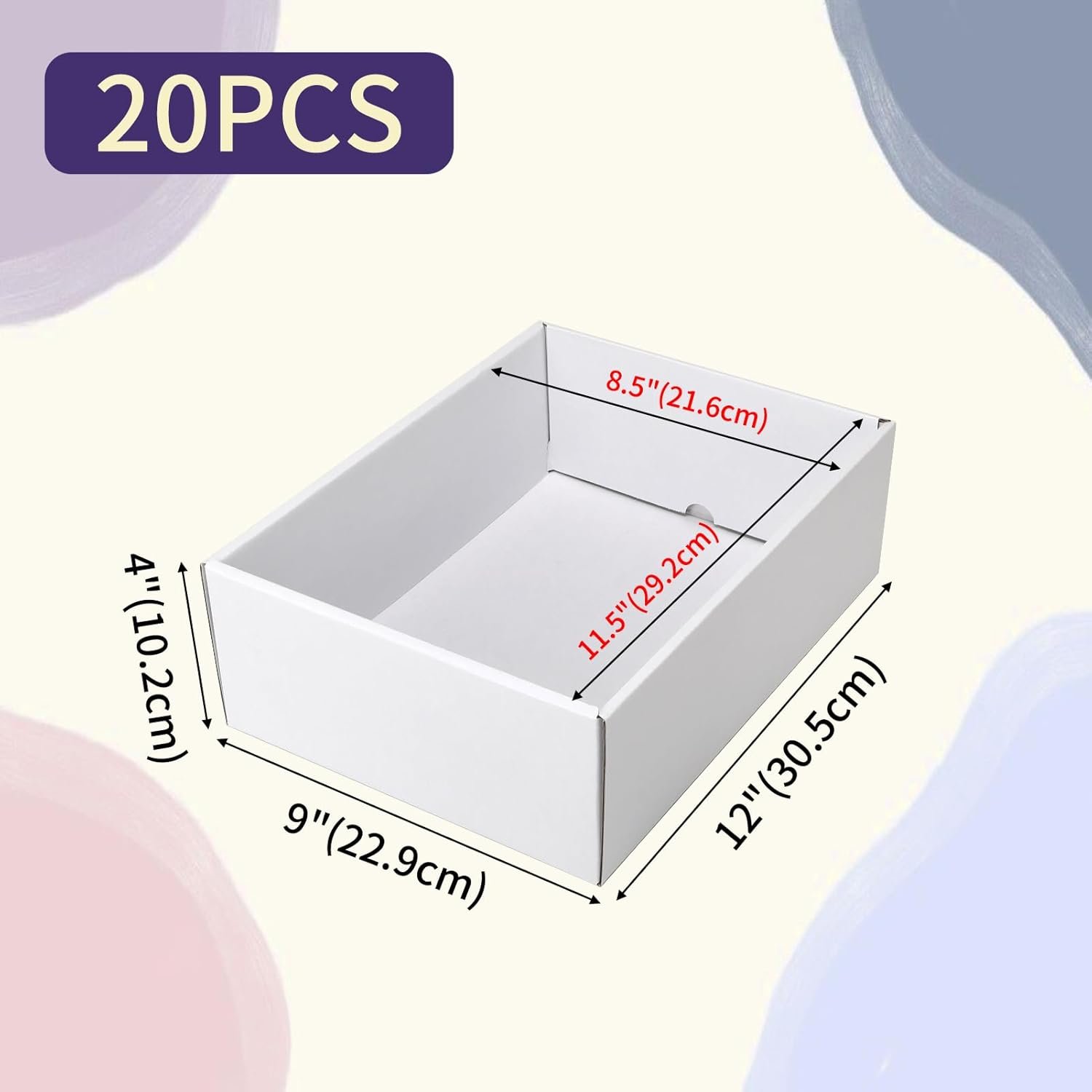 Organisateurs de tiroir en carton blanc robustes 20 PCS 12x9x4, grossiste pour solutions de rangement minimalistes, logo personnalisé idéal pour cuisines, garde-manger, bureaux, salles de classe, vente en gros.