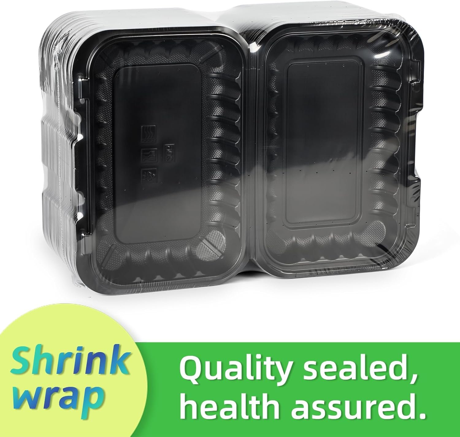 Containers à emporter 27 oz, boîte en plastique sans BPA 50-Pack, design clamshell réutilisable pour stockage alimentaire, fournisseur de conteneurs, idéal pour le déjeuner et la salade, OEM.