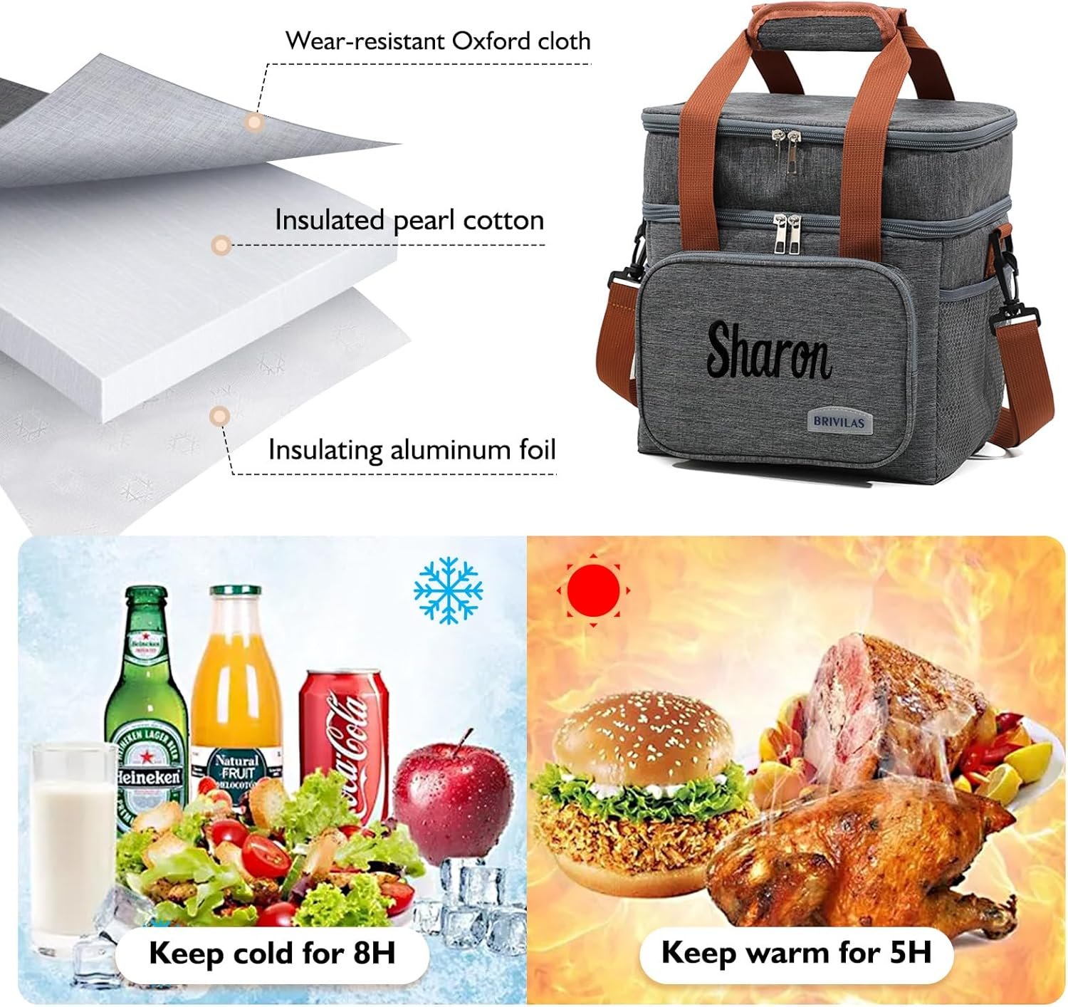 Grossiste Sac à Lunch Isotherme Personnalisé pour Hommes et Femmes - Sac Refroidisseur Réutilisable Étanche avec Broderie de Nom, Compartiment Extensible, Bandoulière Régable pour le Travail, Pique-Nique, Camping (Noir) - Fabricant et Vente en Gros Grossiste Sac à Lunch Isotherme Personnalisé pour Hommes et Femmes - Sac Refroidisseur Réutilisable Étanche avec Broderie de Nom, Compartiment Extensible, Bandoulière Régable pour le Travail, Pique-Nique, Camping (Noir) - Fabricant et Vente en Gros