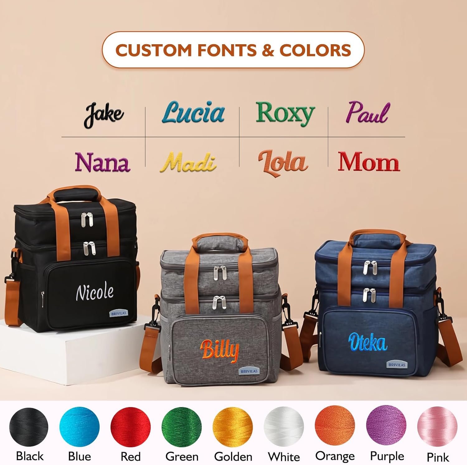 Grossiste Sac à Lunch Isotherme Personnalisé pour Hommes et Femmes - Sac Refroidisseur Réutilisable Étanche avec Broderie de Nom, Compartiment Extensible, Bandoulière Régable pour le Travail, Pique-Nique, Camping (Noir) - Fabricant et Vente en Gros Grossiste Sac à Lunch Isotherme Personnalisé pour Hommes et Femmes - Sac Refroidisseur Réutilisable Étanche avec Broderie de Nom, Compartiment Extensible, Bandoulière Régable pour le Travail, Pique-Nique, Camping (Noir) - Fabricant et Vente en Gros