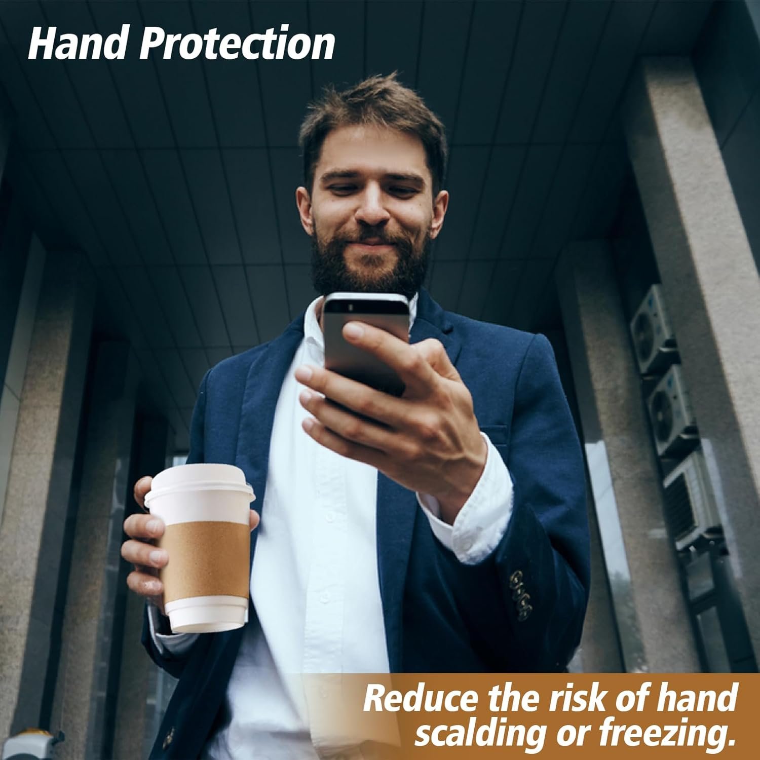 Grossiste en Vrac 50PCS Manchons à Café - Manchons Isolants Pour Boissons Chaudes et Froides 12-20oz, OEM Personnalisé pour Protection des Mains en Papier Creux.