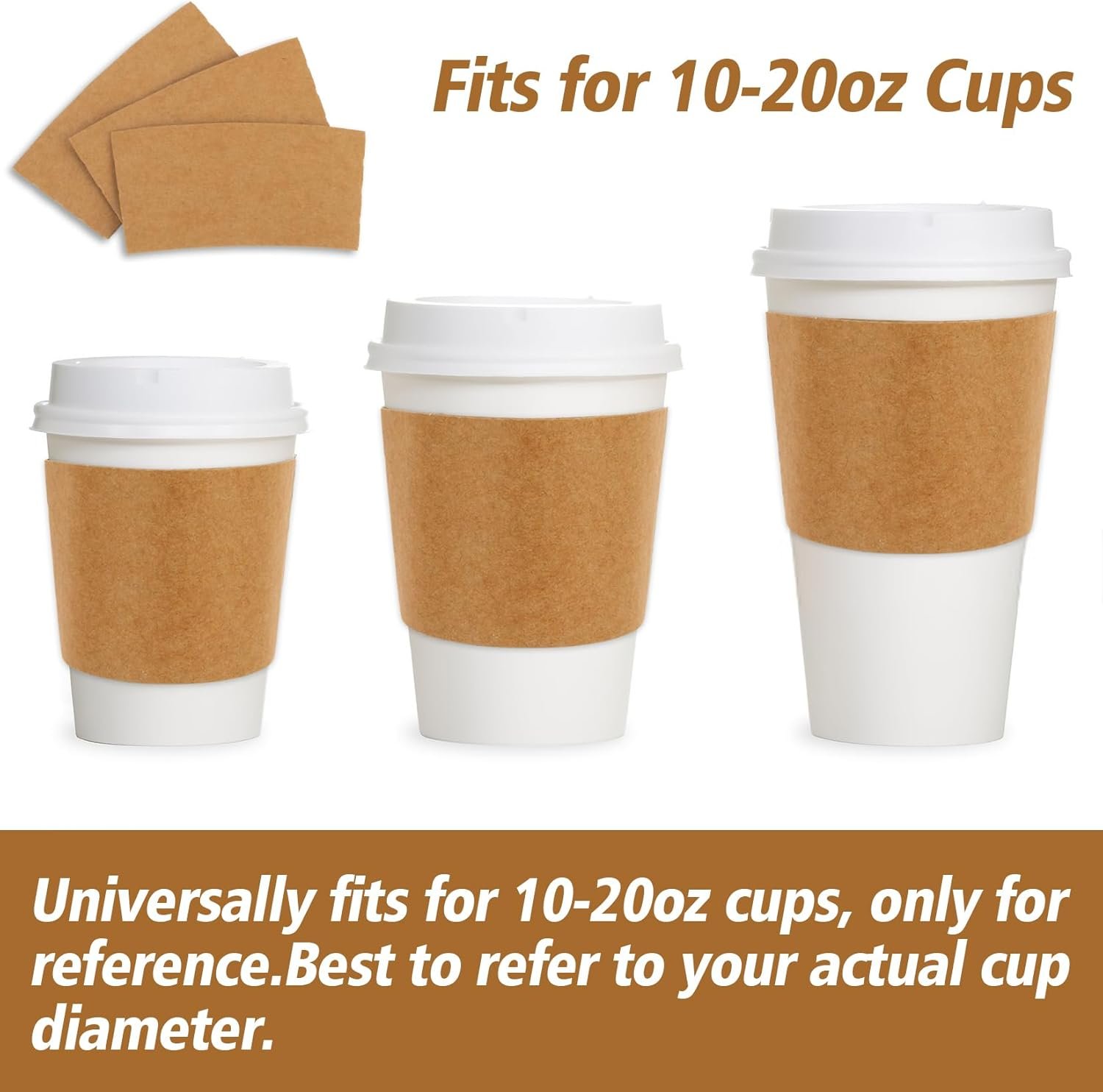 Grossiste en Vrac 50PCS Manchons à Café - Manchons Isolants Pour Boissons Chaudes et Froides 12-20oz, OEM Personnalisé pour Protection des Mains en Papier Creux.