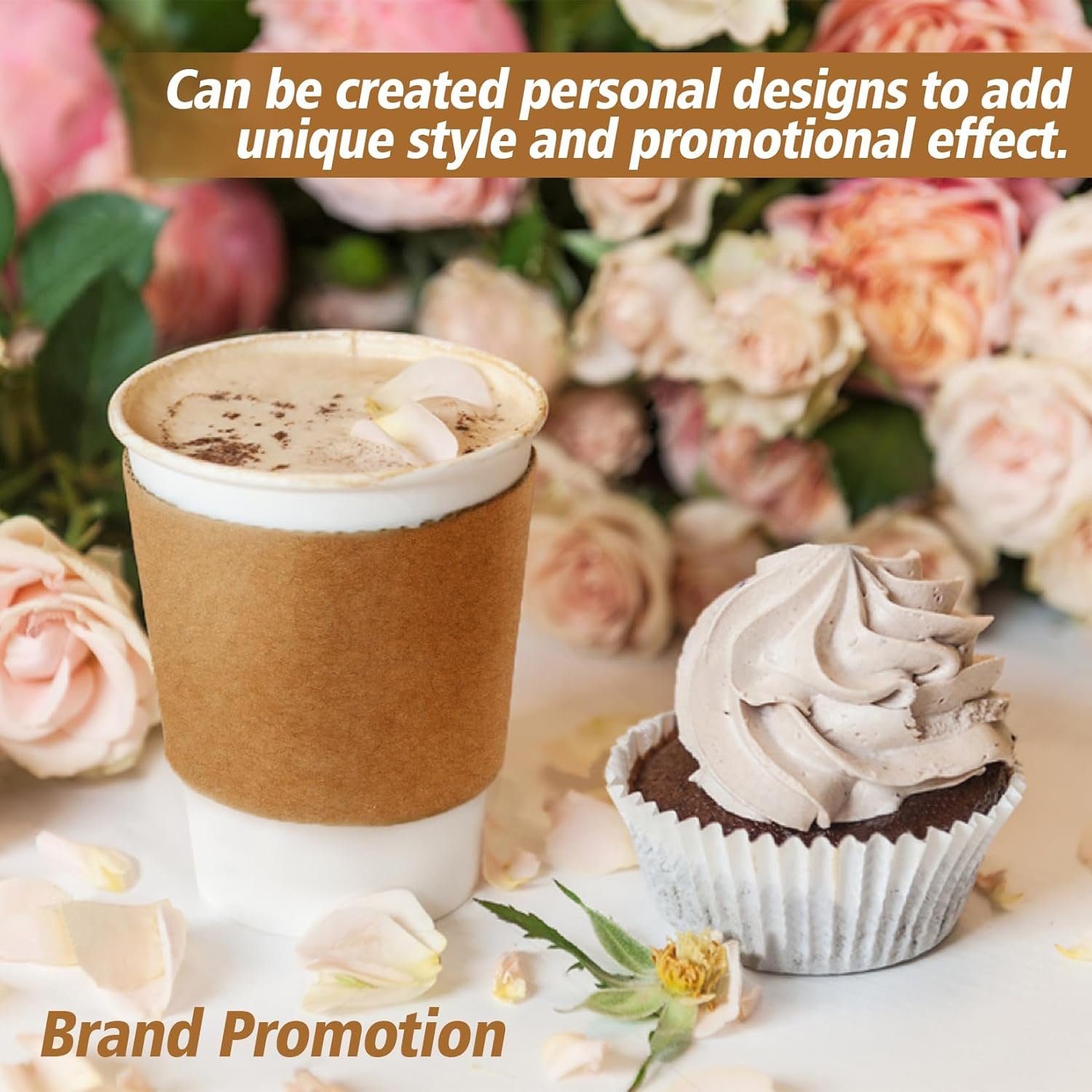 Grossiste en Vrac 50PCS Manchons à Café - Manchons Isolants Pour Boissons Chaudes et Froides 12-20oz, OEM Personnalisé pour Protection des Mains en Papier Creux.