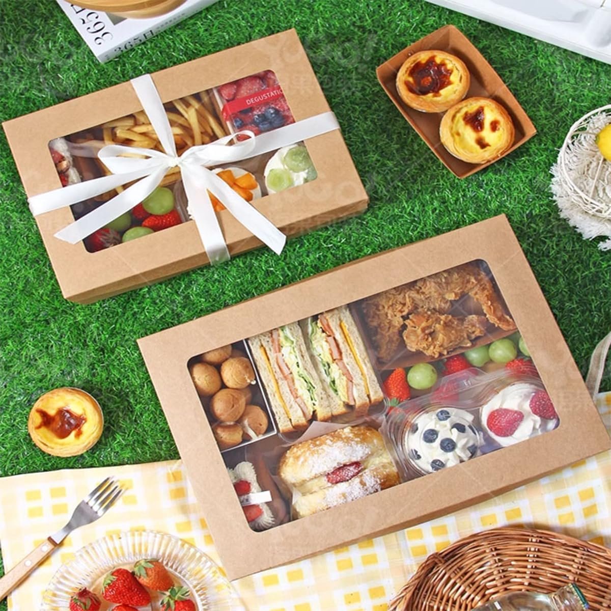 Grossiste en Vrac : Boîtes à pâtisserie en carton avec fenêtre, 17.7x12.2x3.15 pouces, contenants pour emporter les gâteaux, tartes, muffins et biscuits, Fabricant de boîtes avec logo personnalisé. Grossiste en Vrac : Boîtes à pâtisserie en carton avec fenêtre, 17.7x12.2x3.15 pouces, contenants pour emporter les gâteaux, tartes, muffins et biscuits, Fabricant de boîtes avec logo personnalisé.