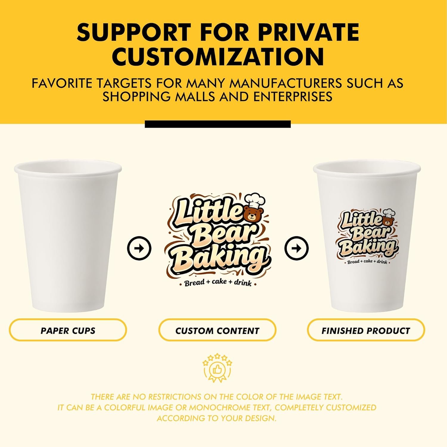 Grossiste en gobelets en papier personnalisés 8 oz, 12 oz, 16 oz, avec logo personnalisé, fabricant fiable pour boissons chaudes et froides, vente en gros de gobelets solides pour magasins et petites entreprises.