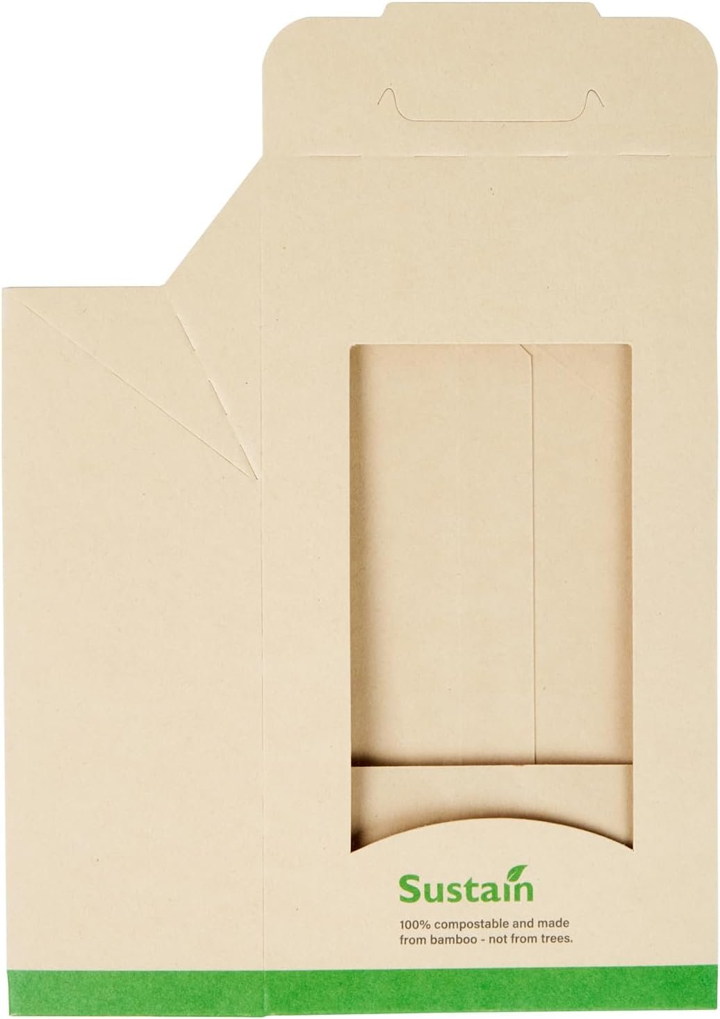 Conteneur à sandwich vente en gros 50 unités de 5,9 x 3,7 x 2,1 pouces boîte en papier avec fenêtre transparente emballage étanche couleur kraft idéal pour cafés et repas à emporter, fournisseur de logo personnalisé.