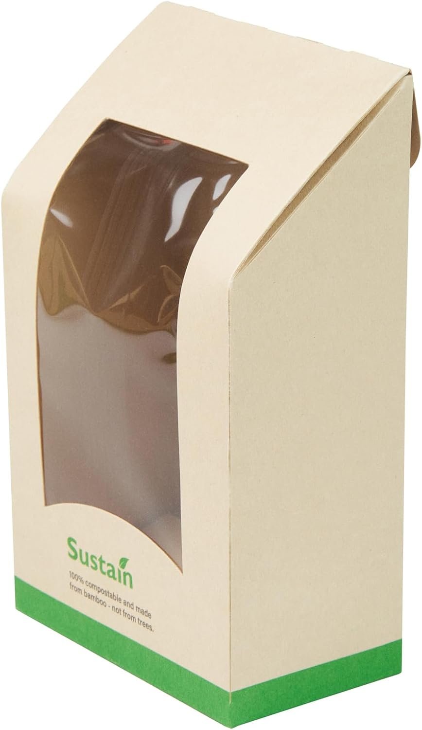 Conteneur à sandwich vente en gros 50 unités de 5,9 x 3,7 x 2,1 pouces boîte en papier avec fenêtre transparente emballage étanche couleur kraft idéal pour cafés et repas à emporter, fournisseur de logo personnalisé.