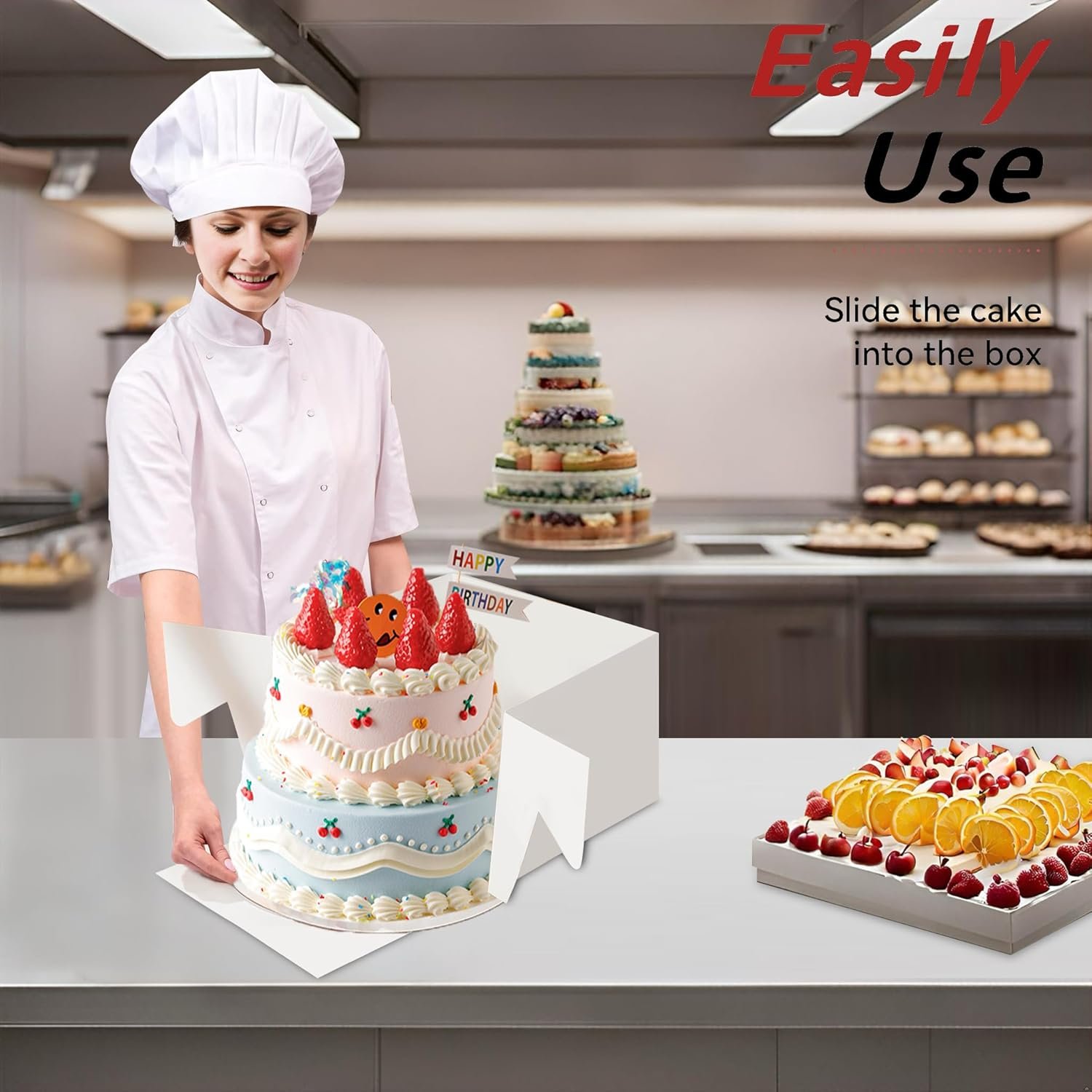 Grossiste Boîtes à Gâteau 12 Pouces avec Plateaux (10 boîtes et 10 plateaux), Boîtes de Boulangerie Blancs 12X12X8 Pouces avec Fenêtre pour Cajas Pasteles, Cookies, Pâtisseries, Tartes, Mariage, Anniversaire, OEM, Vente en Gros