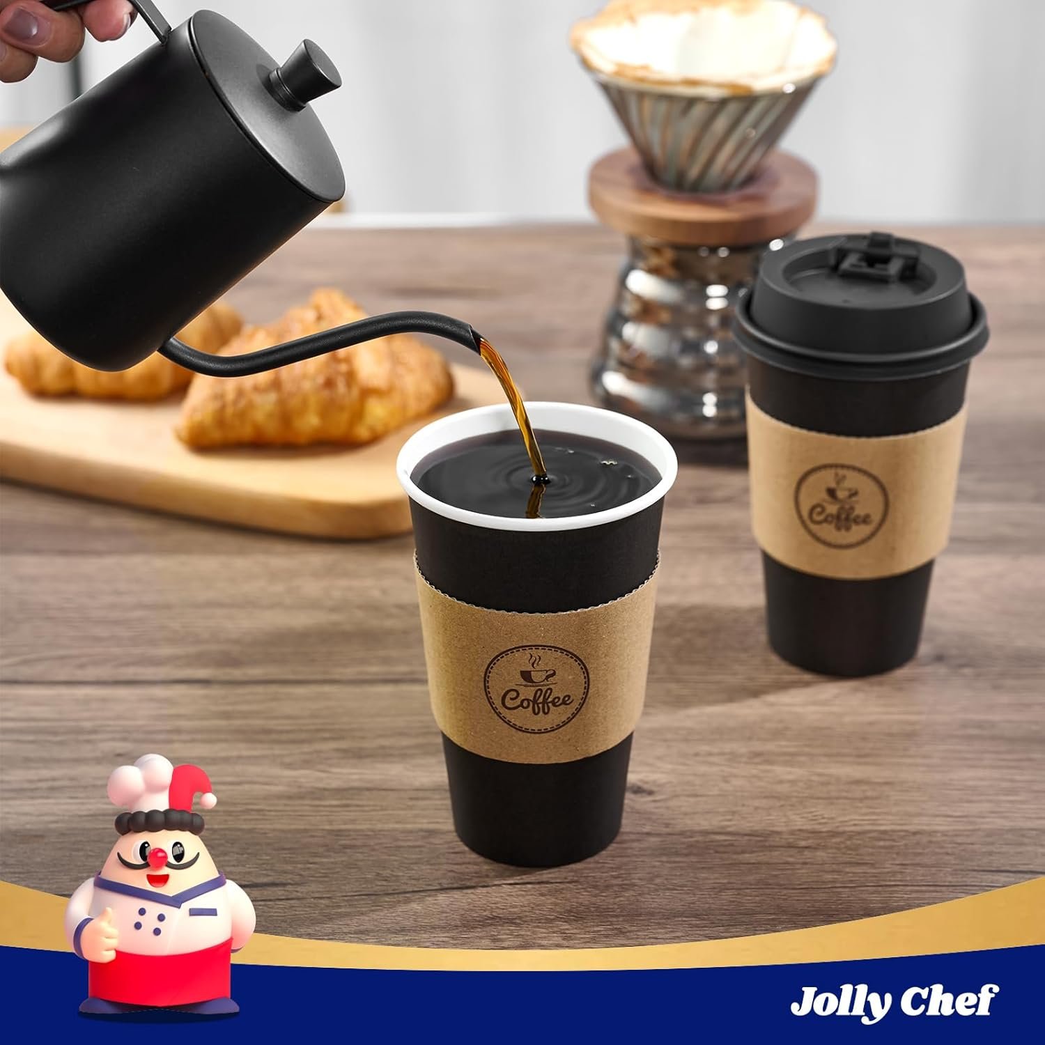 Grossiste de gobelets en papier noir de 16 oz, 100 pièces, avec couvercles, manchons et agitateur, Logo Personnalisé, Fabricant d'emballages pour boissons variées. Grossiste de gobelets en papier noir de 16 oz, 100 pièces, avec couvercles, manchons et agitateur, Logo Personnalisé, Fabricant d'emballages pour boissons variées.