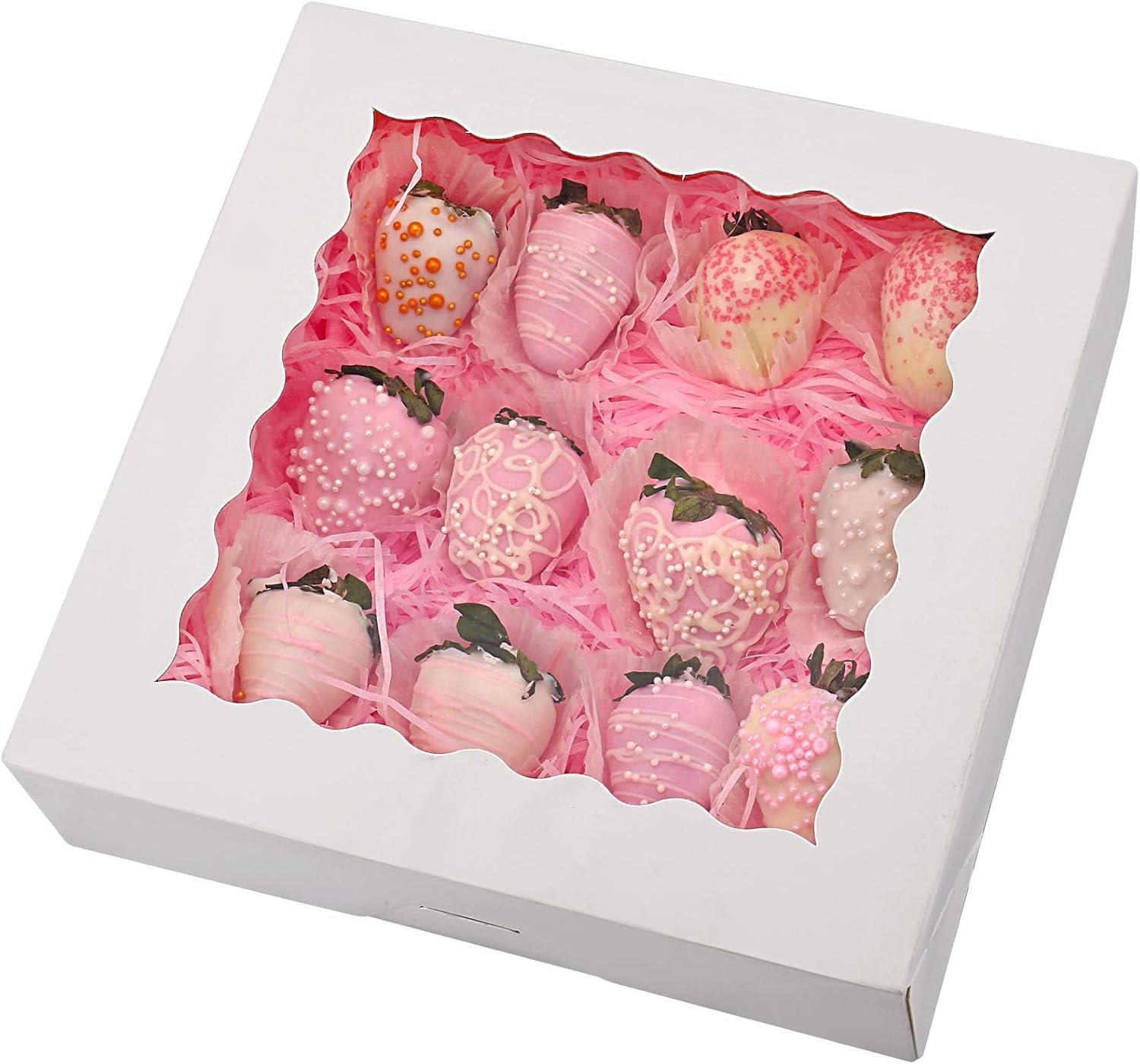 Grossiste en Vrac : Boîtes à tarte avec fenêtre, 20 pièces, 9" x 9" x 2.5", Boîtes à cookies à ouverture automatique, Fournisseur de boîtes blanches pour muffins, beignets et pâtisseries, Logo Personnalisé.