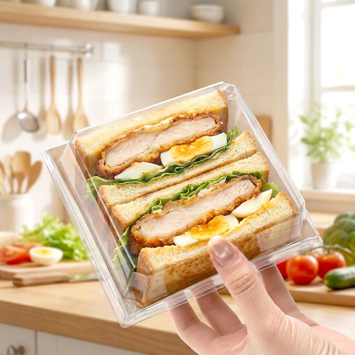 Vente en gros de 100 boîtes à sandwich avec couvercles transparents, boîtes charcuterie en papier blanc, 5 pouces, spécialement conçues pour Swiss roll, hamburger, pâtes, salade et biscuits - Fabricant fiable, logo personnalisé disponibles.