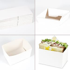 Boîtes de conditionnement pour sandwichs 200 pièces, fournisseur de contenants pour aliments à emporter, logo personnalisé pour plateaux à pain lors de réceptions et pique-niques, vente en gros