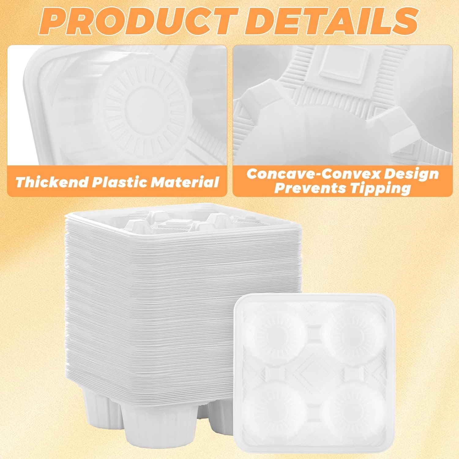 Grossiste en 250 Paquets de Porte-gobelets Jetables pour 4 Tasses, Porte-tasses en Plastique pour Boissons Chaudes et Froides, 8-32 oz, Idéal pour Restaurants, Takeout et Livraison, Marque Blanche Grossiste en 250 Paquets de Porte-gobelets Jetables pour 4 Tasses, Porte-tasses en Plastique pour Boissons Chaudes et Froides, 8-32 oz, Idéal pour Restaurants, Takeout et Livraison, Marque Blanche