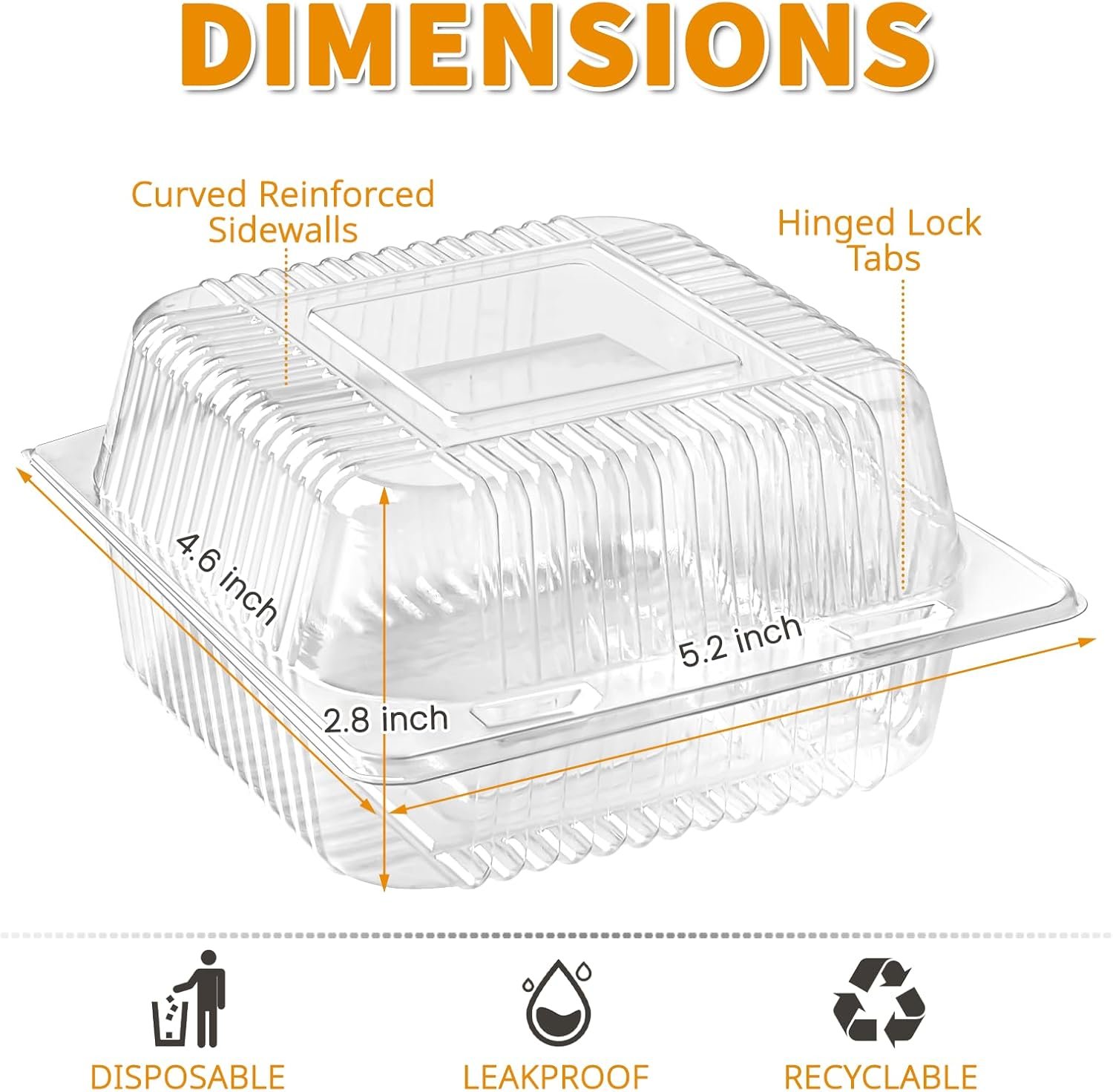 Grossiste Contenants Alimentaires Plastiques Clairs 100 Pack, Boîtes à Emporter avec Couvercles Hinge pour Gâteaux, Desserts, Fruits, Salades et Sandwiches, Fabricant en Vrac pour Logo Personnalisé Grossiste Contenants Alimentaires Plastiques Clairs 100 Pack, Boîtes à Emporter avec Couvercles Hinge pour Gâteaux, Desserts, Fruits, Salades et Sandwiches, Fabricant en Vrac pour Logo Personnalisé