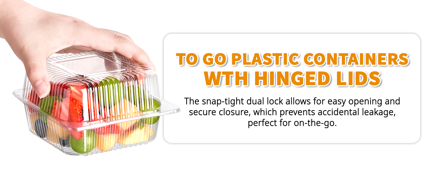 Grossiste Contenants Alimentaires Plastiques Clairs 100 Pack, Boîtes à Emporter avec Couvercles Hinge pour Gâteaux, Desserts, Fruits, Salades et Sandwiches, Fabricant en Vrac pour Logo Personnalisé Grossiste Contenants Alimentaires Plastiques Clairs 100 Pack, Boîtes à Emporter avec Couvercles Hinge pour Gâteaux, Desserts, Fruits, Salades et Sandwiches, Fabricant en Vrac pour Logo Personnalisé